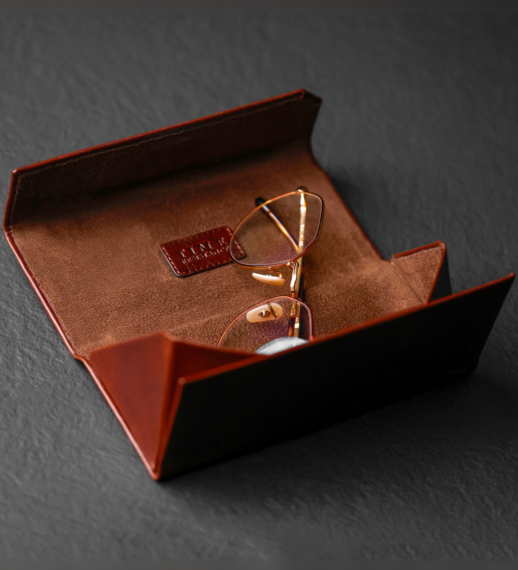 Portaocchiali pieghevole in pelle donna - The Riddle of the Sands