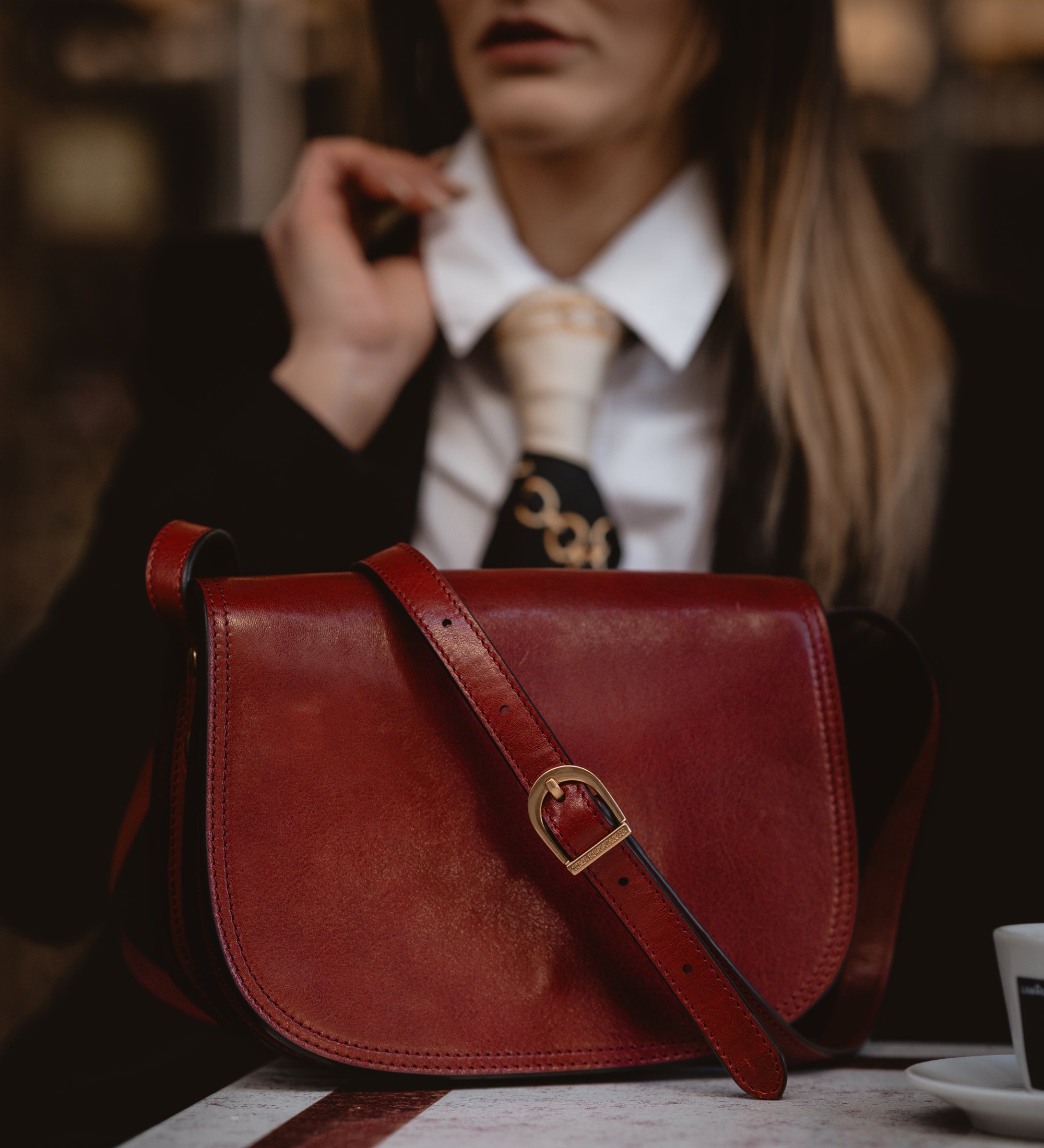 Borsa a tracolla in pelle modello saddle donna - Moonfleet