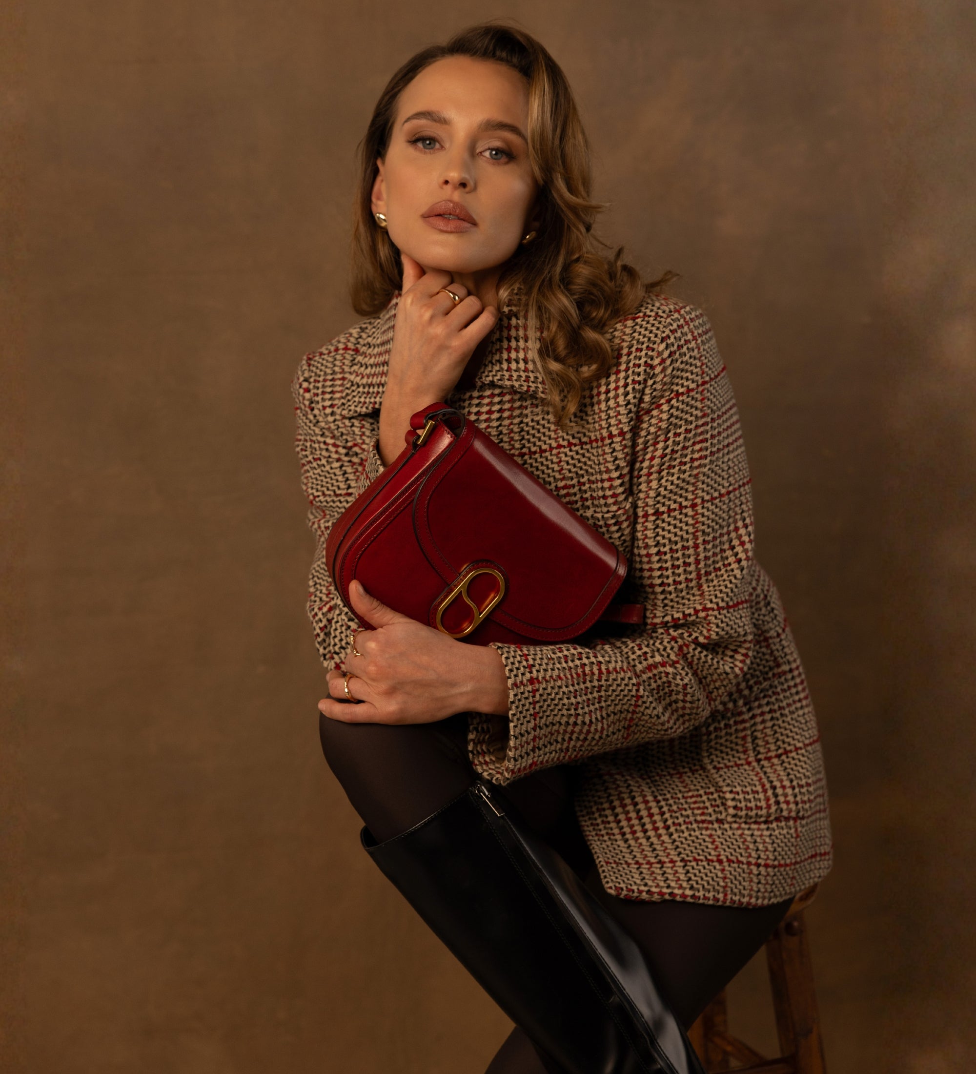 Borsa a tracolla in pelle modello saddle donna - Villette