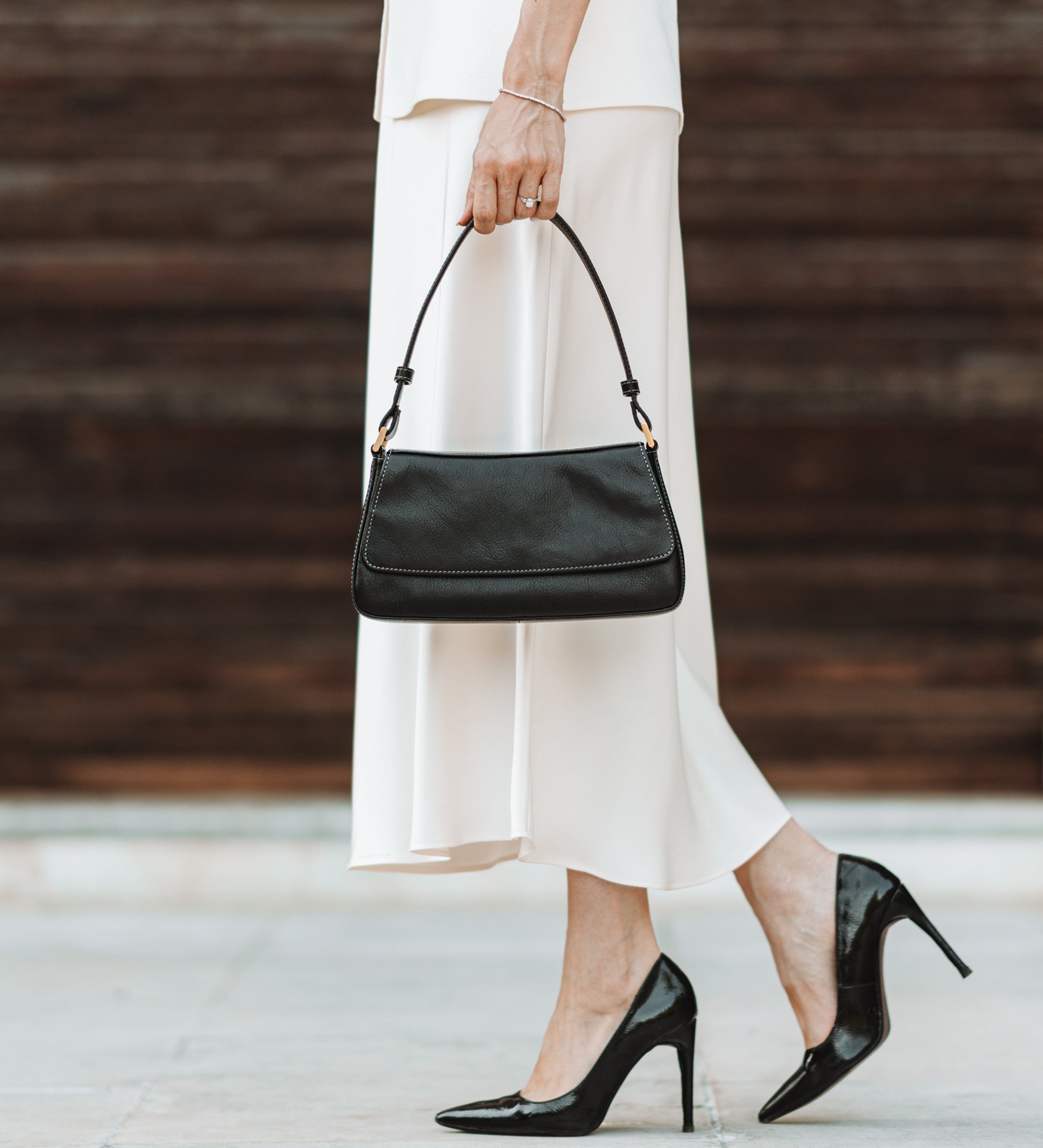 Borsa baguette in pelle donna - Bright Lights, Big City