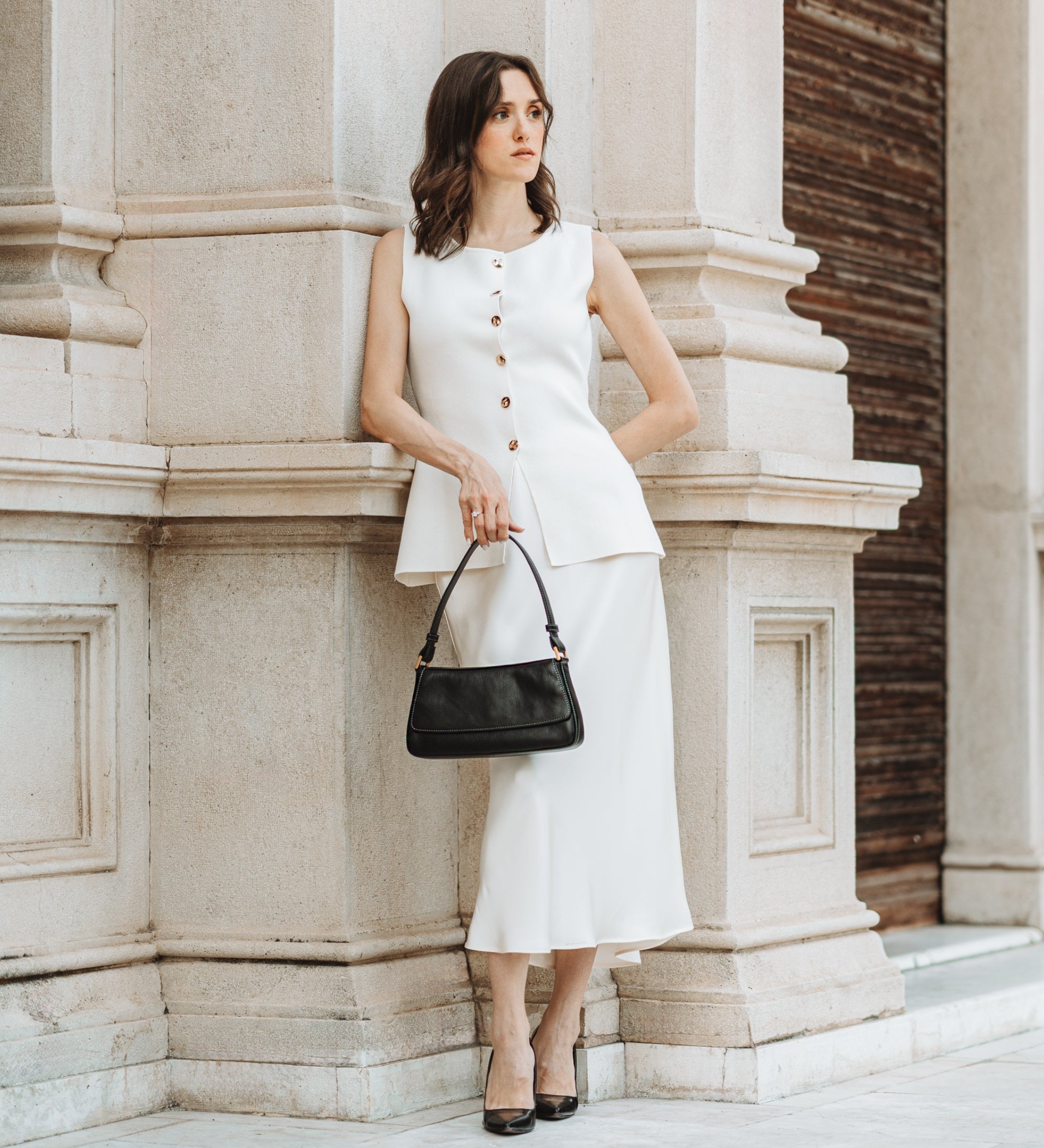 Borsa baguette in pelle donna - Bright Lights, Big City