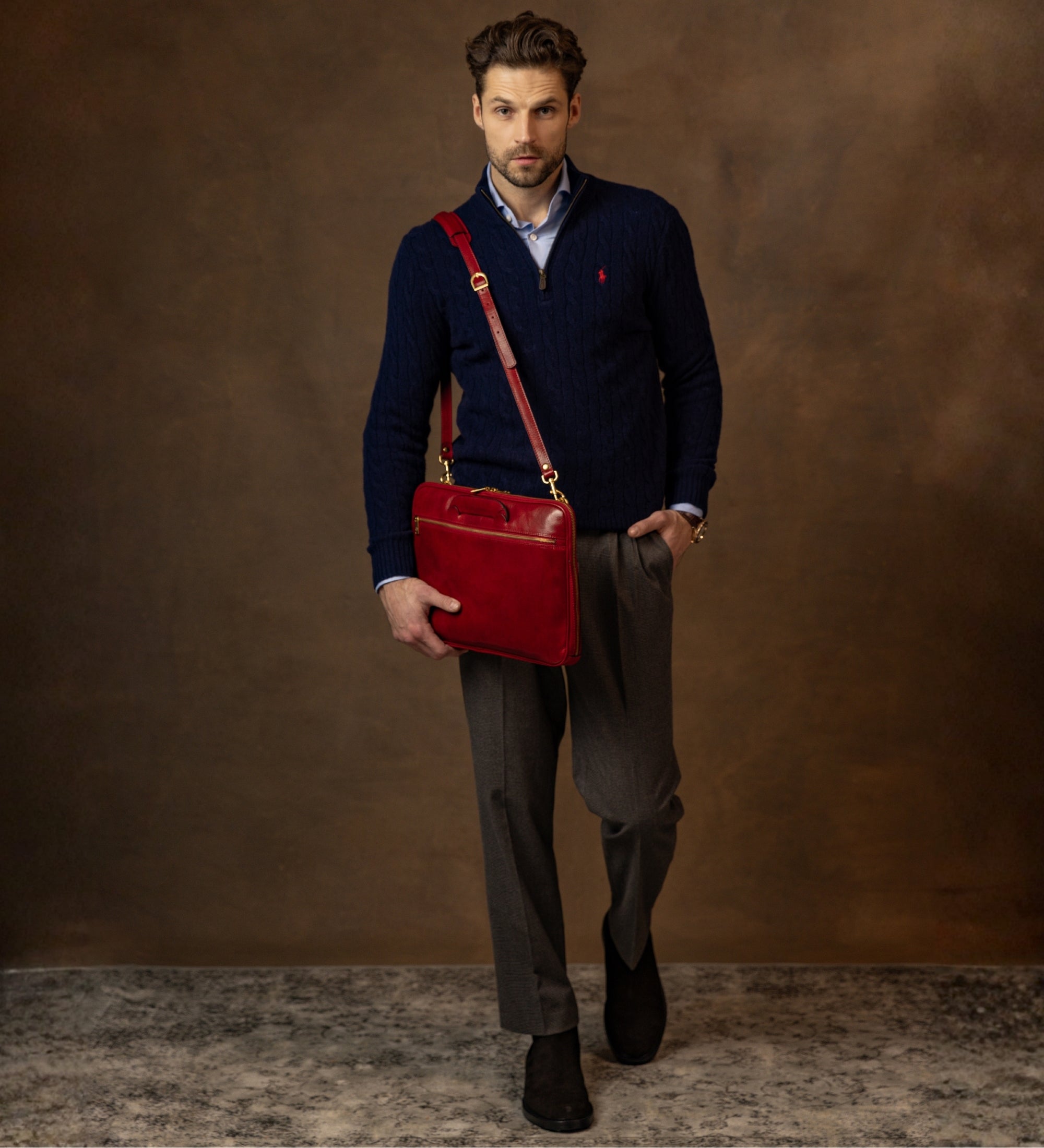 Cartella porta PC in pelle - Brave New World