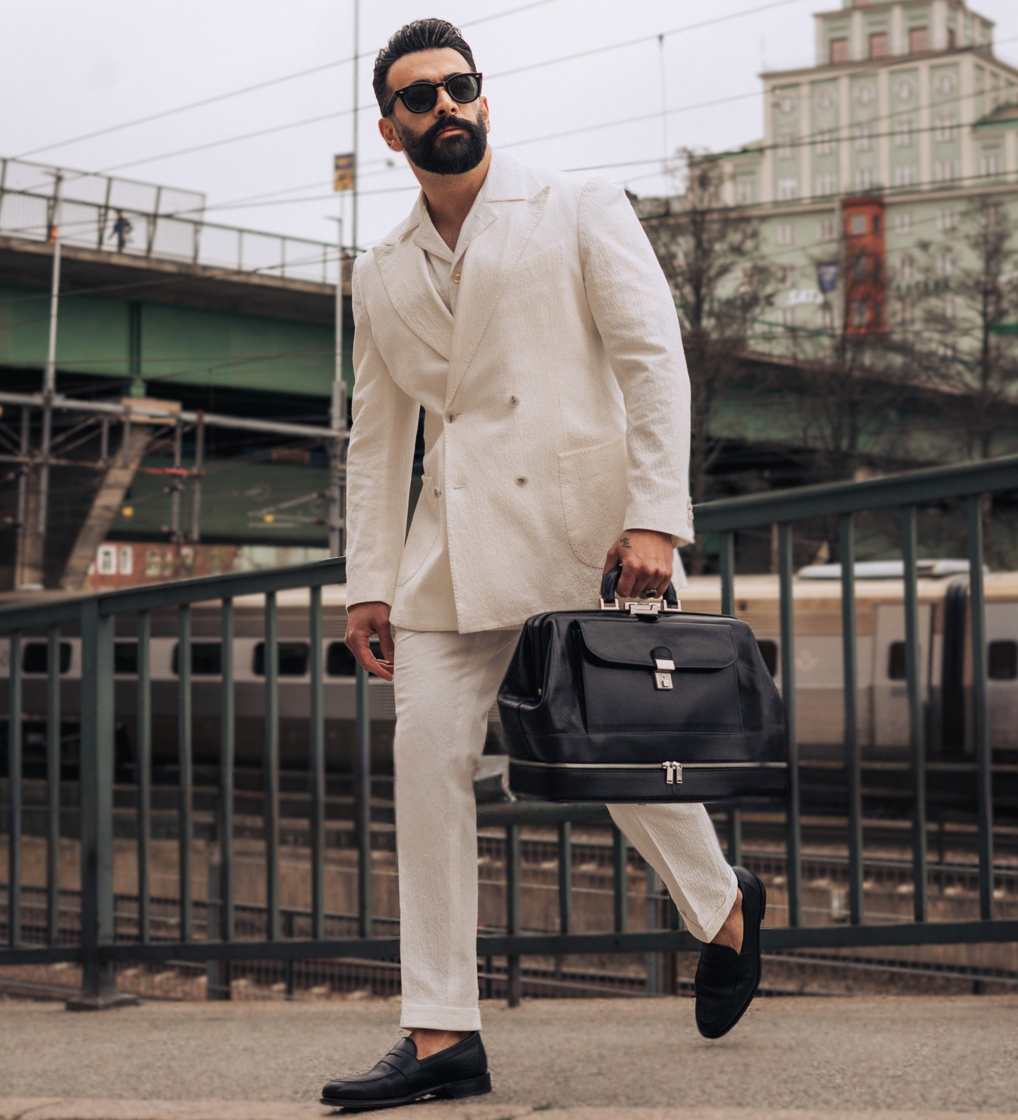 Borsa da medico grande in pelle Italiana - The Master and Margarita