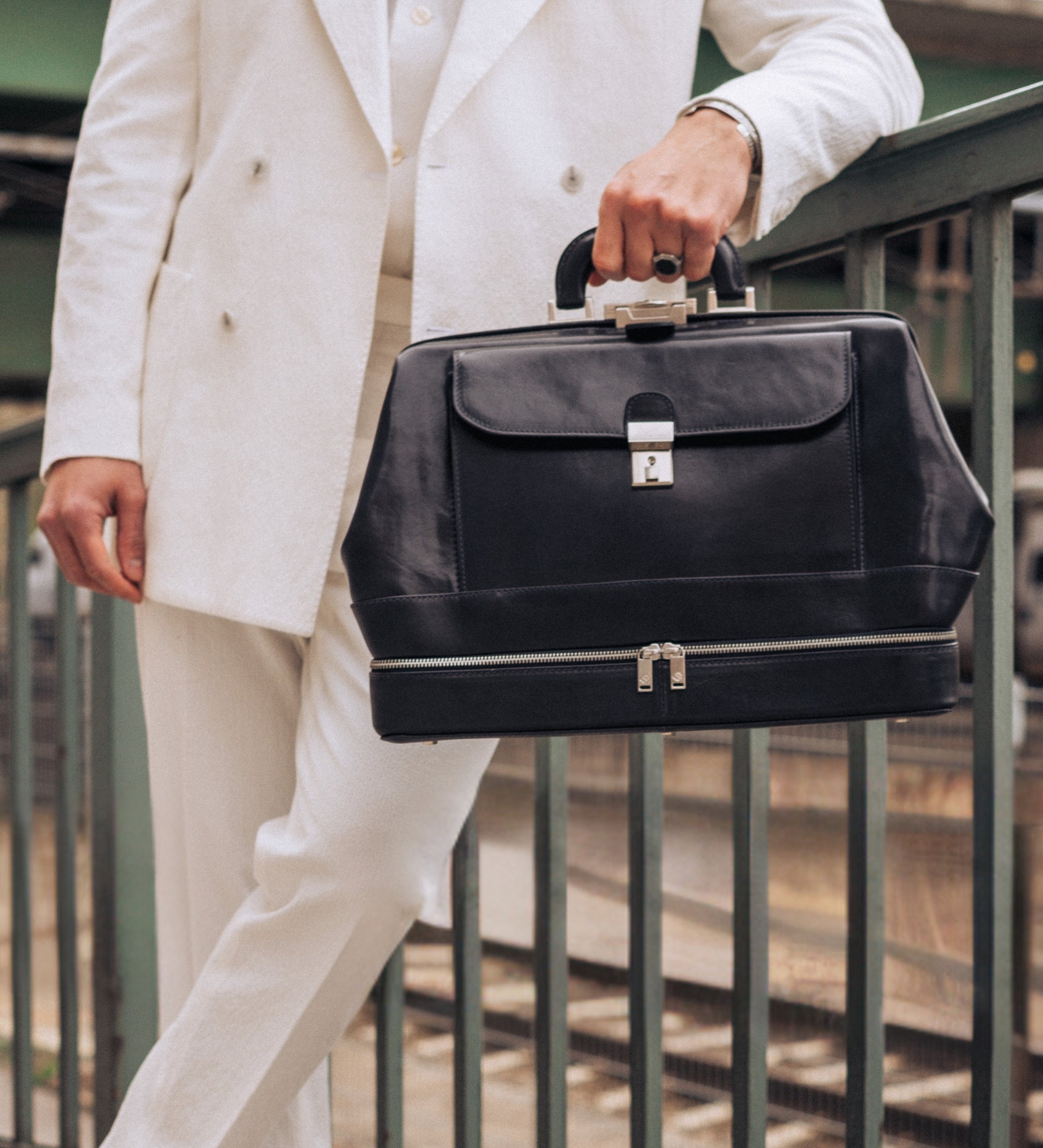 Borsa da medico grande in pelle Italiana - The Master and Margarita