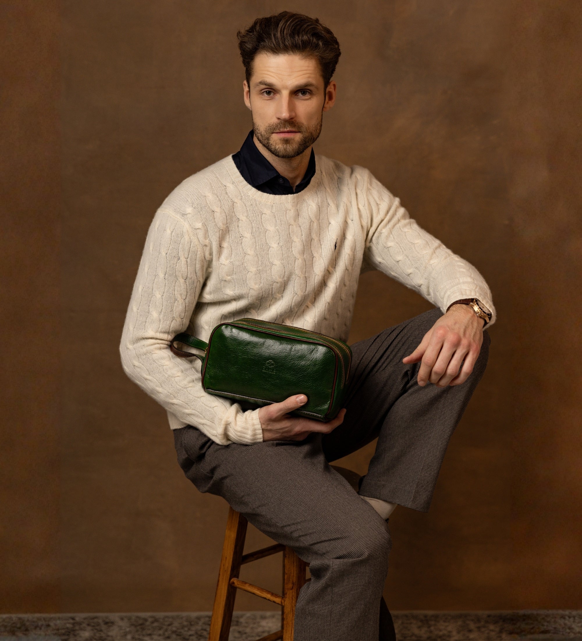 Necessaire da viaggio in pelle - All the Kings Men