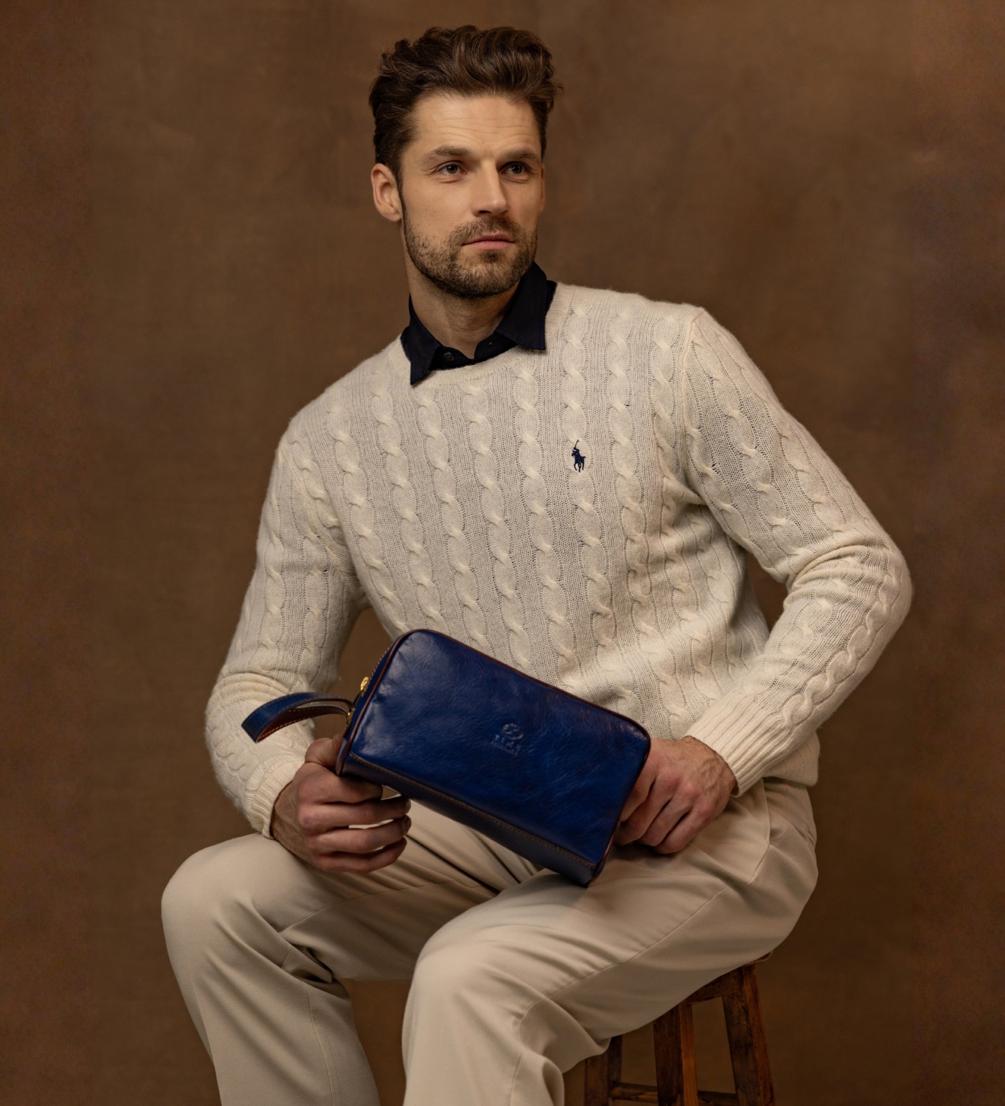 Necessaire da viaggio in pelle - All the Kings Men