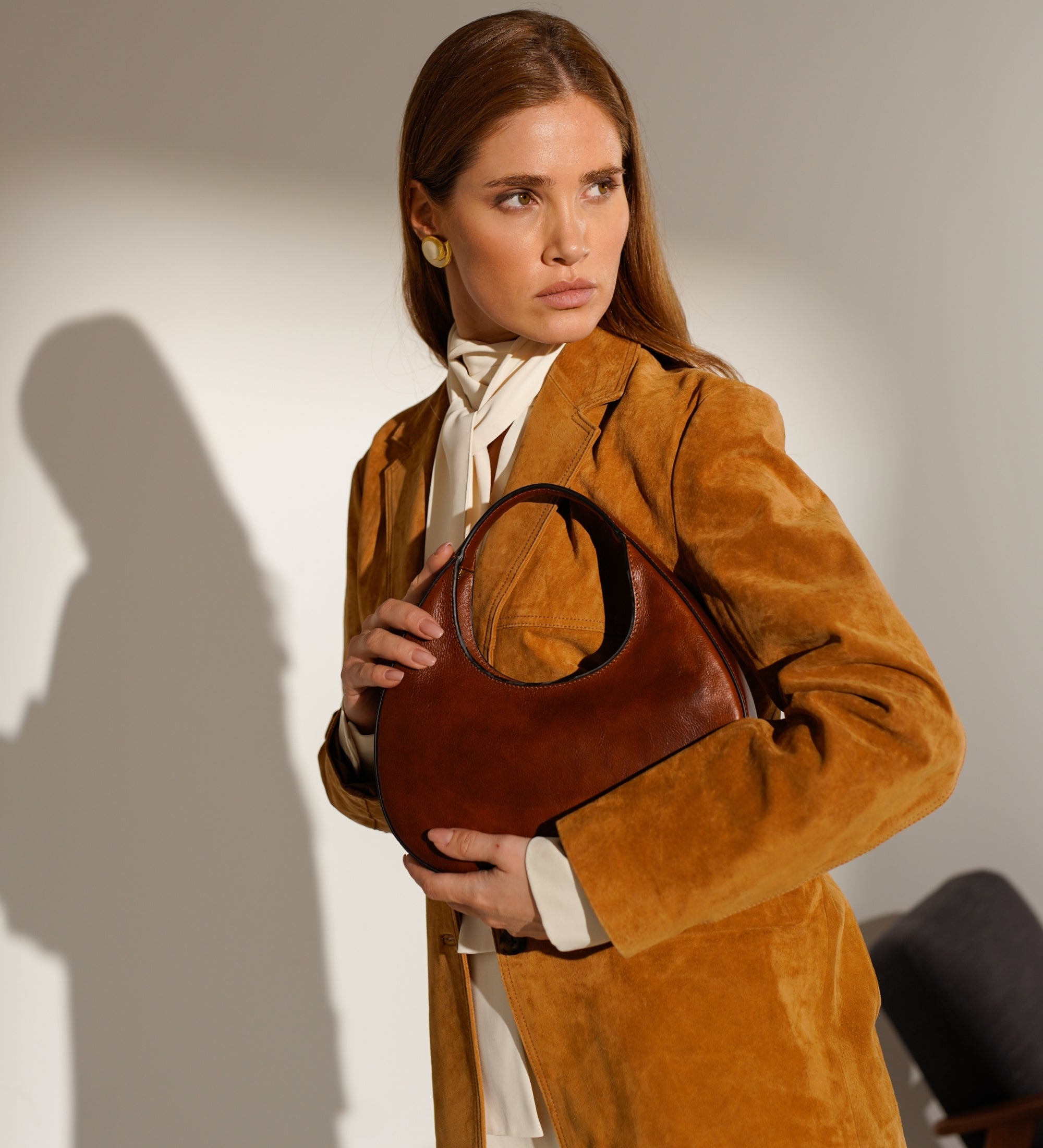 Borsa a mezzaluna in pelle donna – The Moonstone