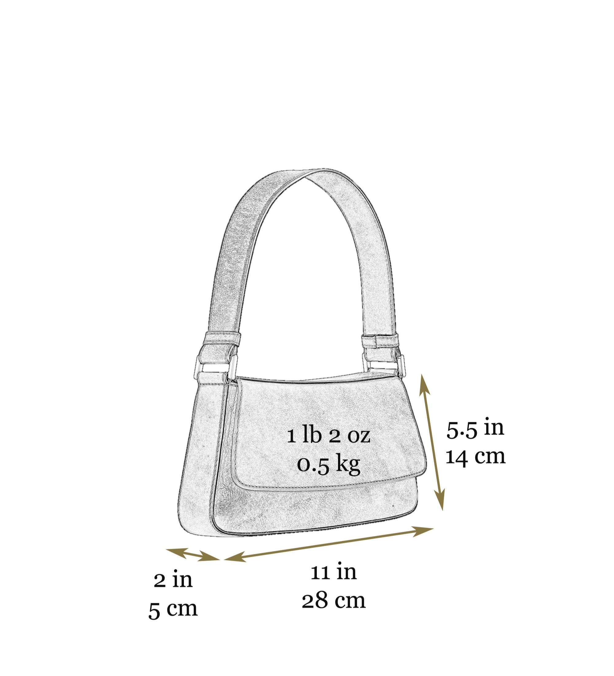 Borsa baguette in pelle donna - Bright Lights, Big City