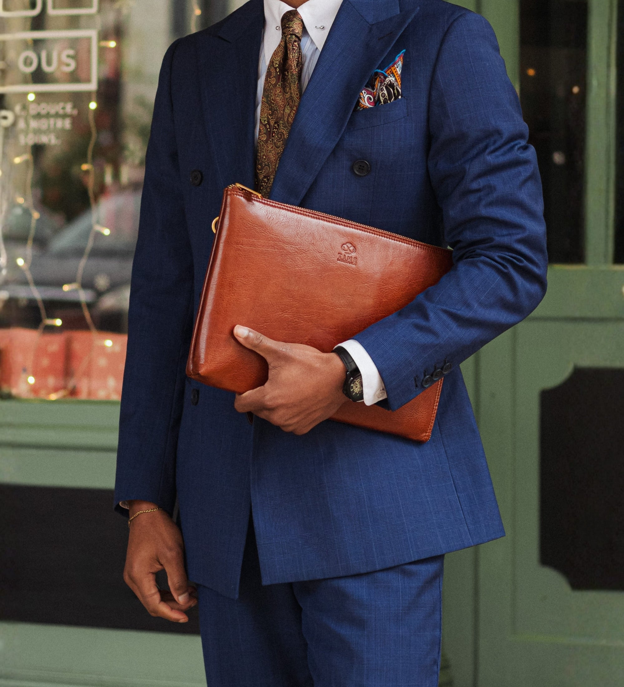 Maxi pochette in pelle uomo - The Brothers Karamazov