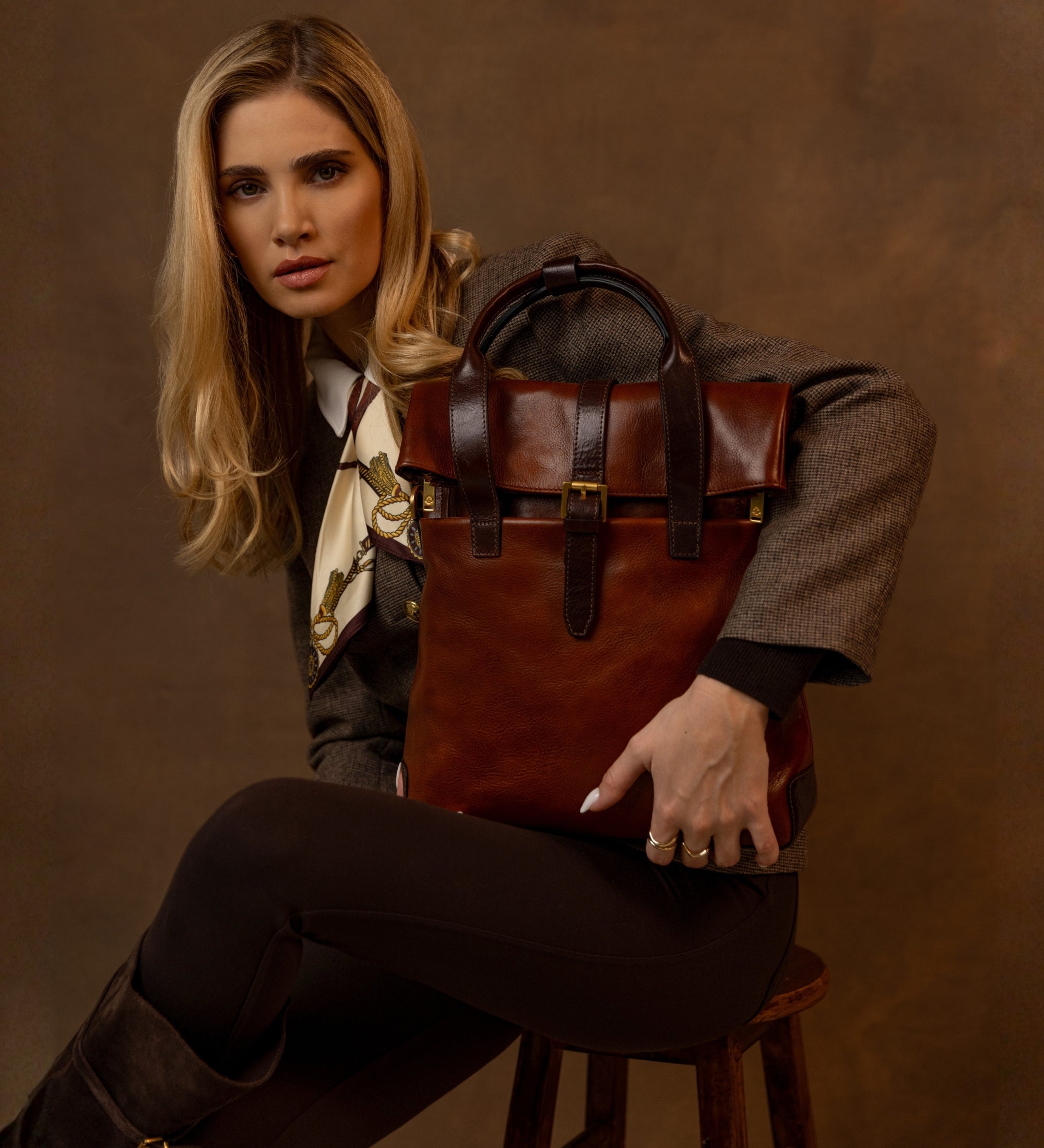 Zaino donna in pelle convertibile in borsa a spalla - The Awakening