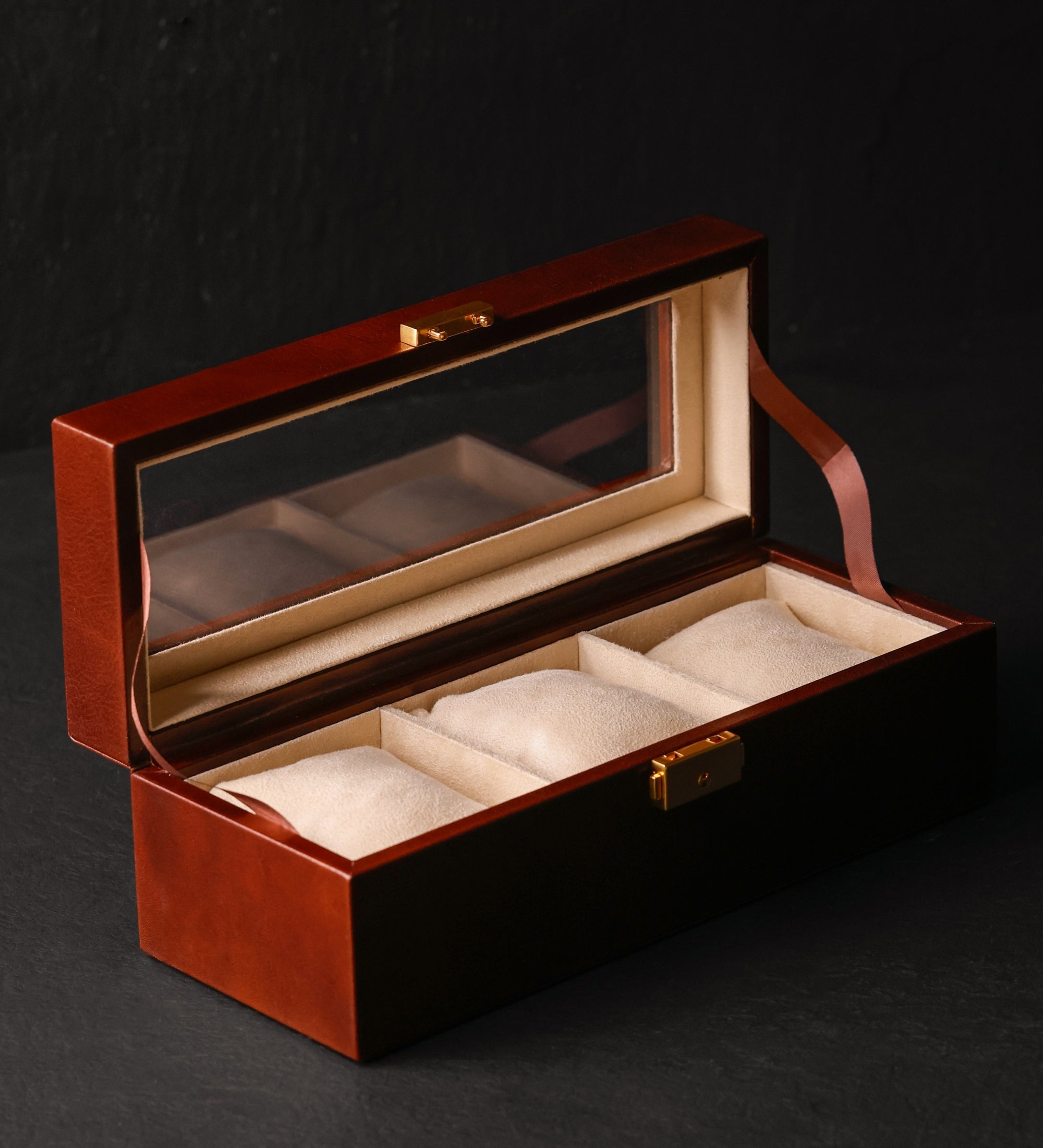 Cofanetto in pelle organizer per orologi - Silence