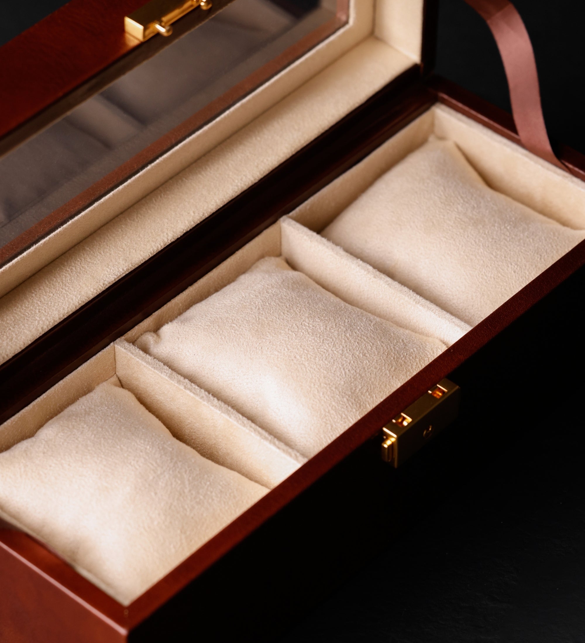 Cofanetto in pelle organizer per orologi donna - Silence