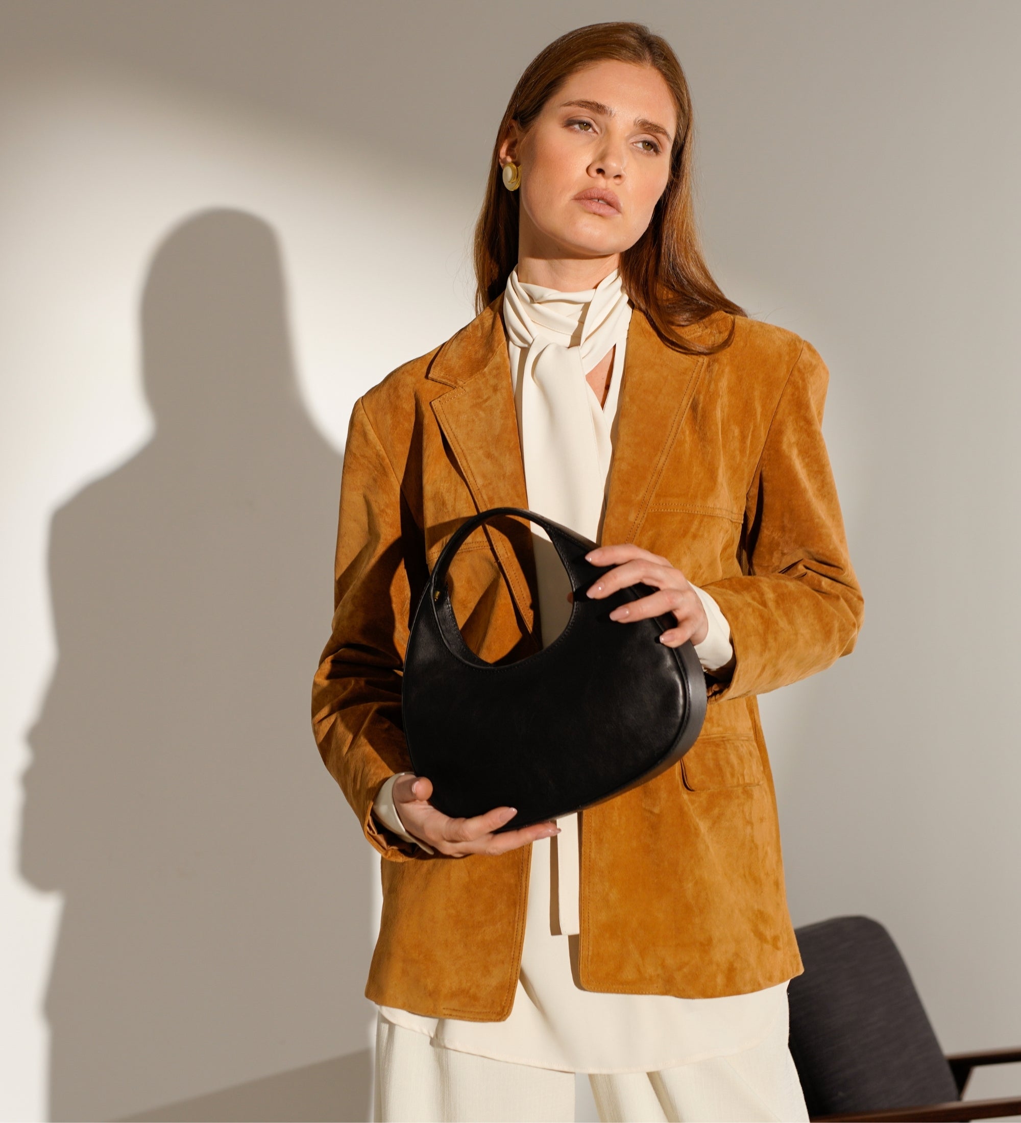 Borsa a mezzaluna in pelle donna – The Moonstone