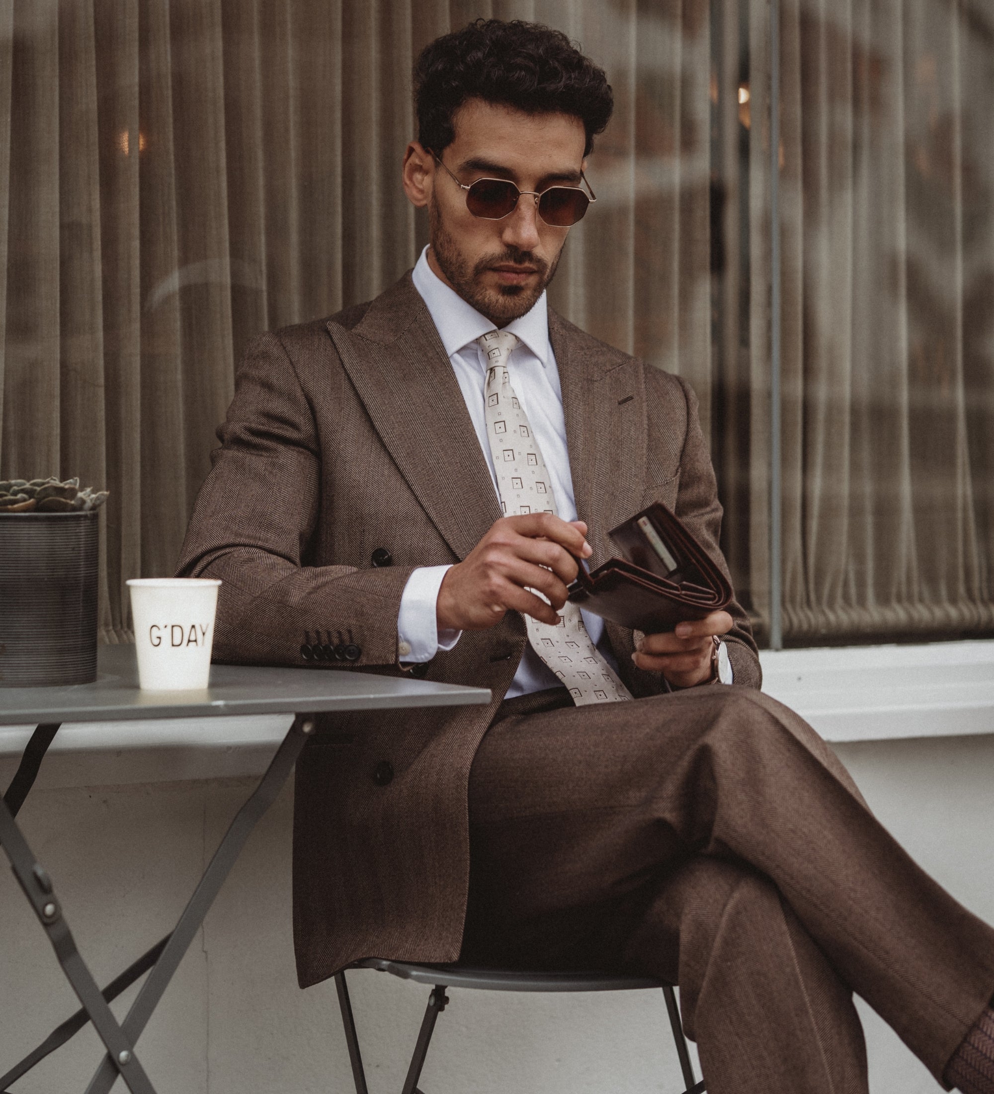 Portafoglio in pelle con chiusura a scatto - Ironweed