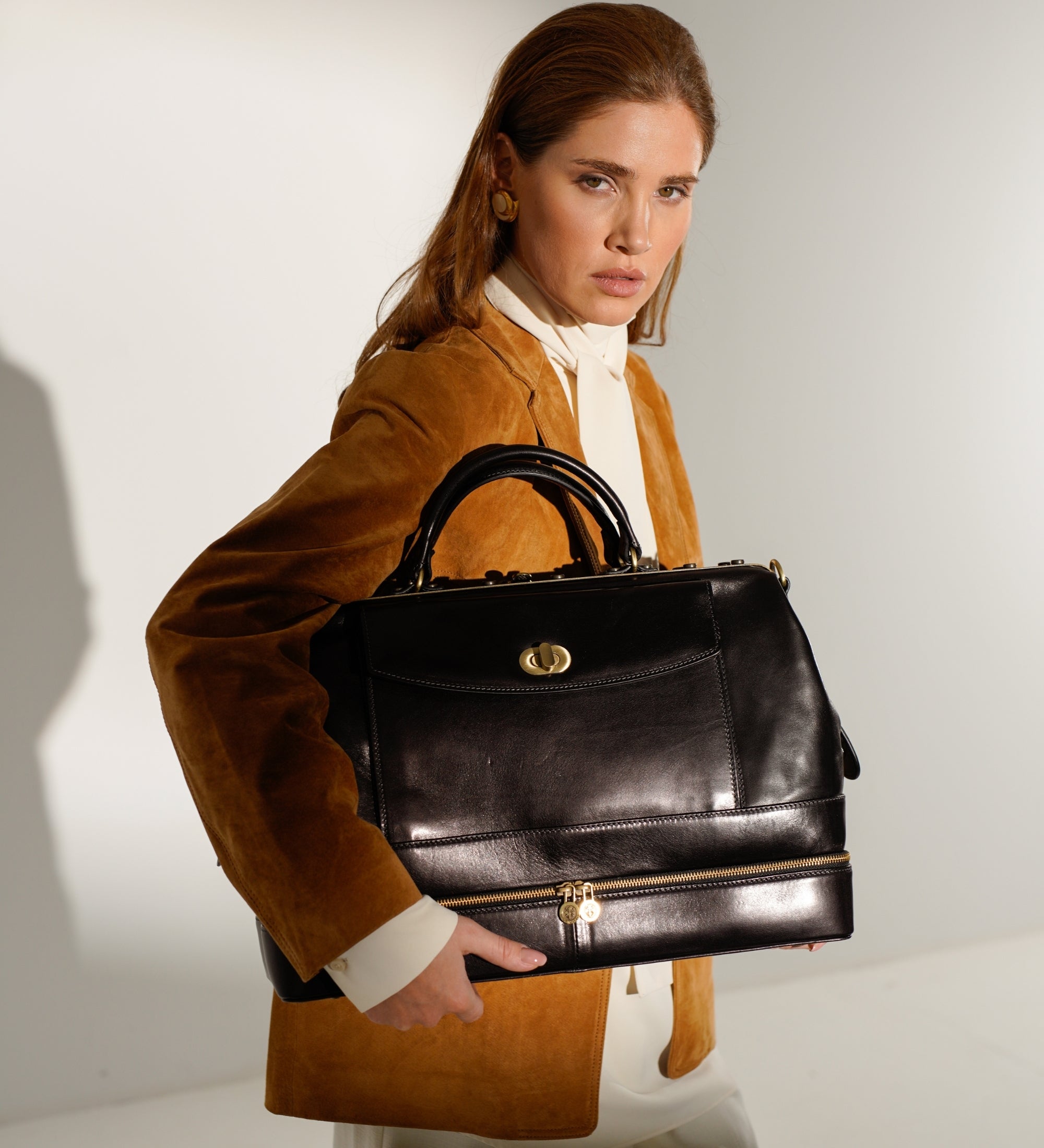 Borsa da medico in pelle, borsa medica, borsa a mano in pelle donna - Doctor Faustus