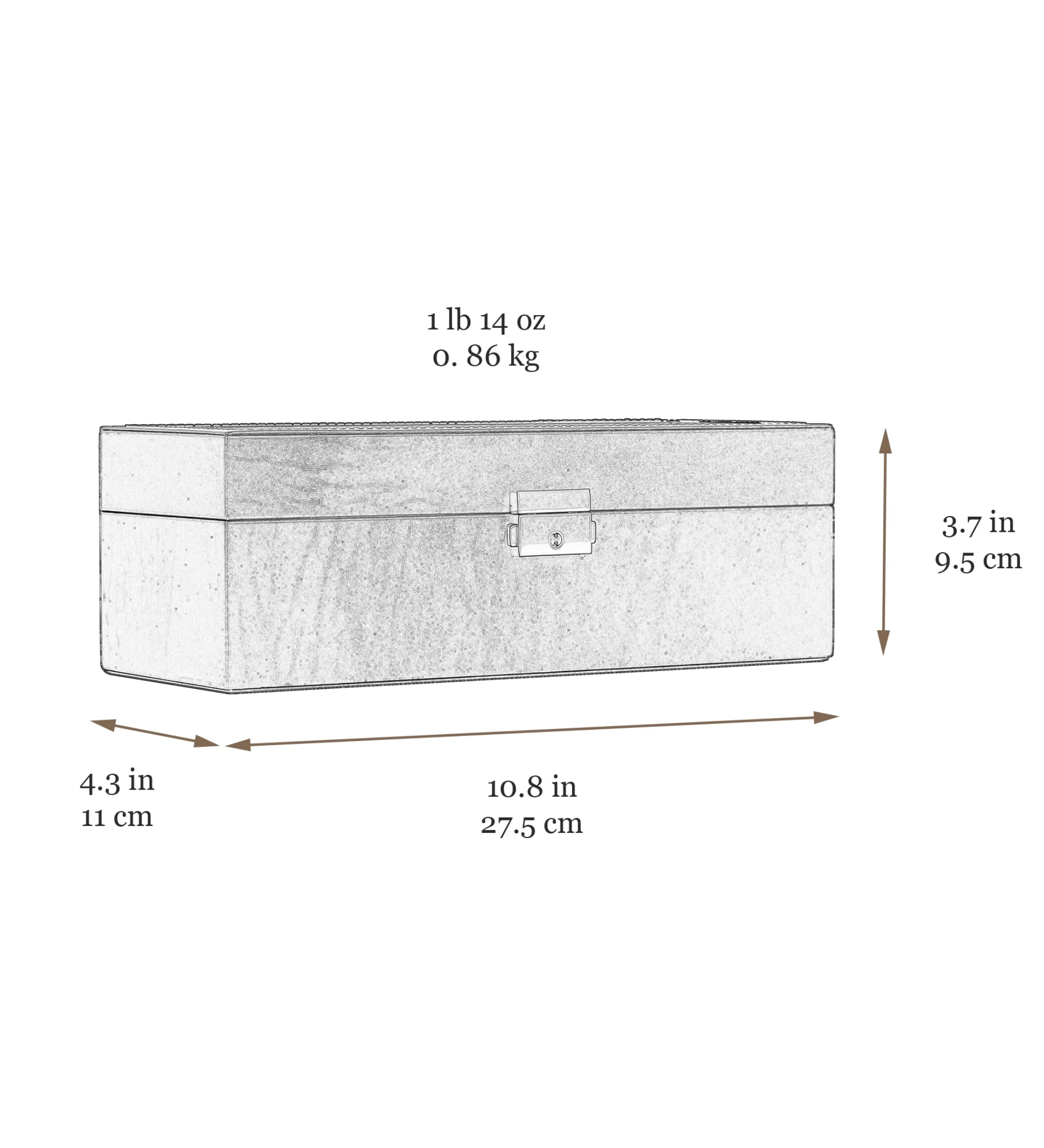 Cofanetto in pelle organizer per orologi donna - Silence
