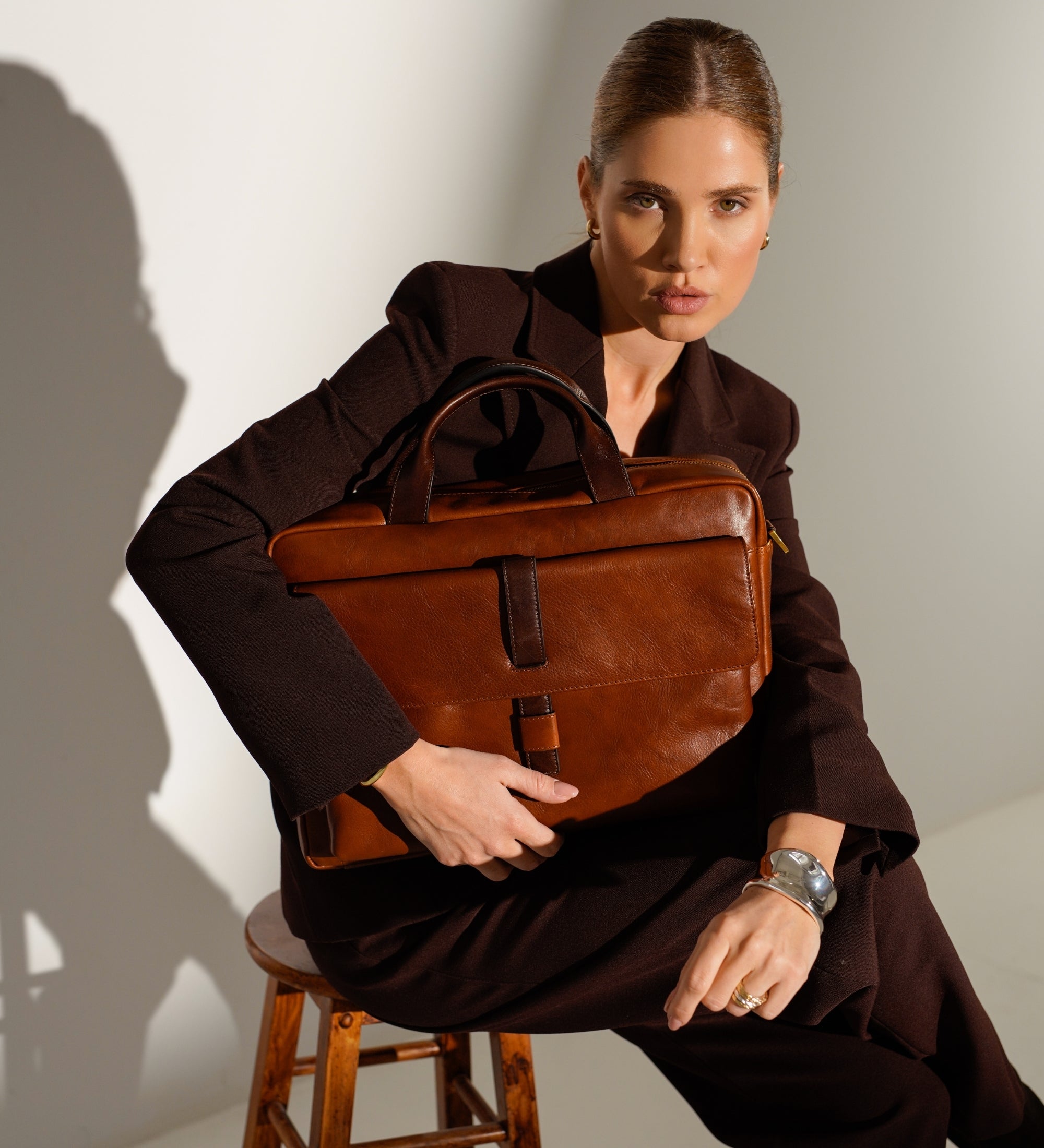 Cartella grande in pelle per PC donna - The Chateau