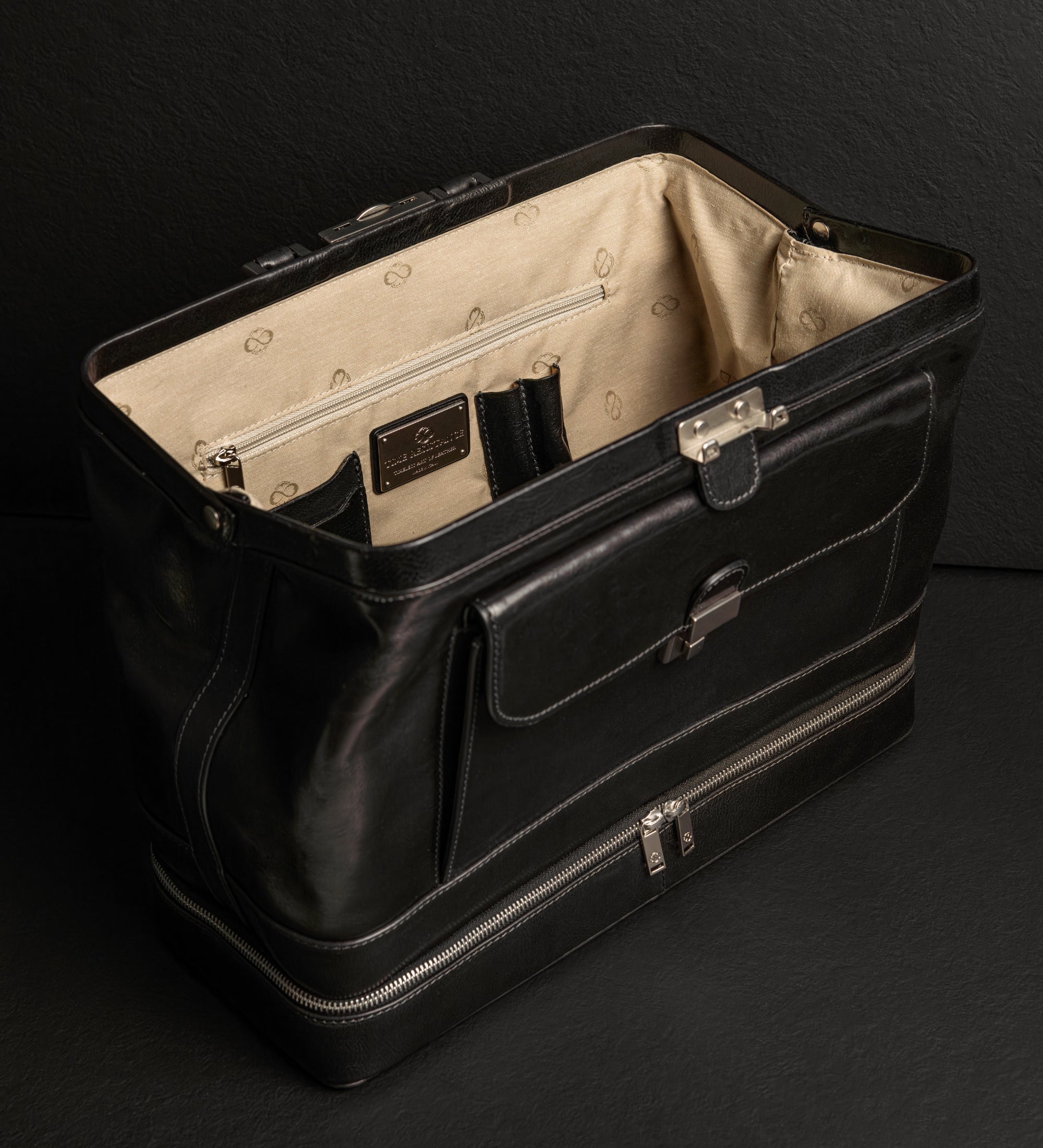 Borsa da medico grande in pelle Italiana - The Master and Margarita