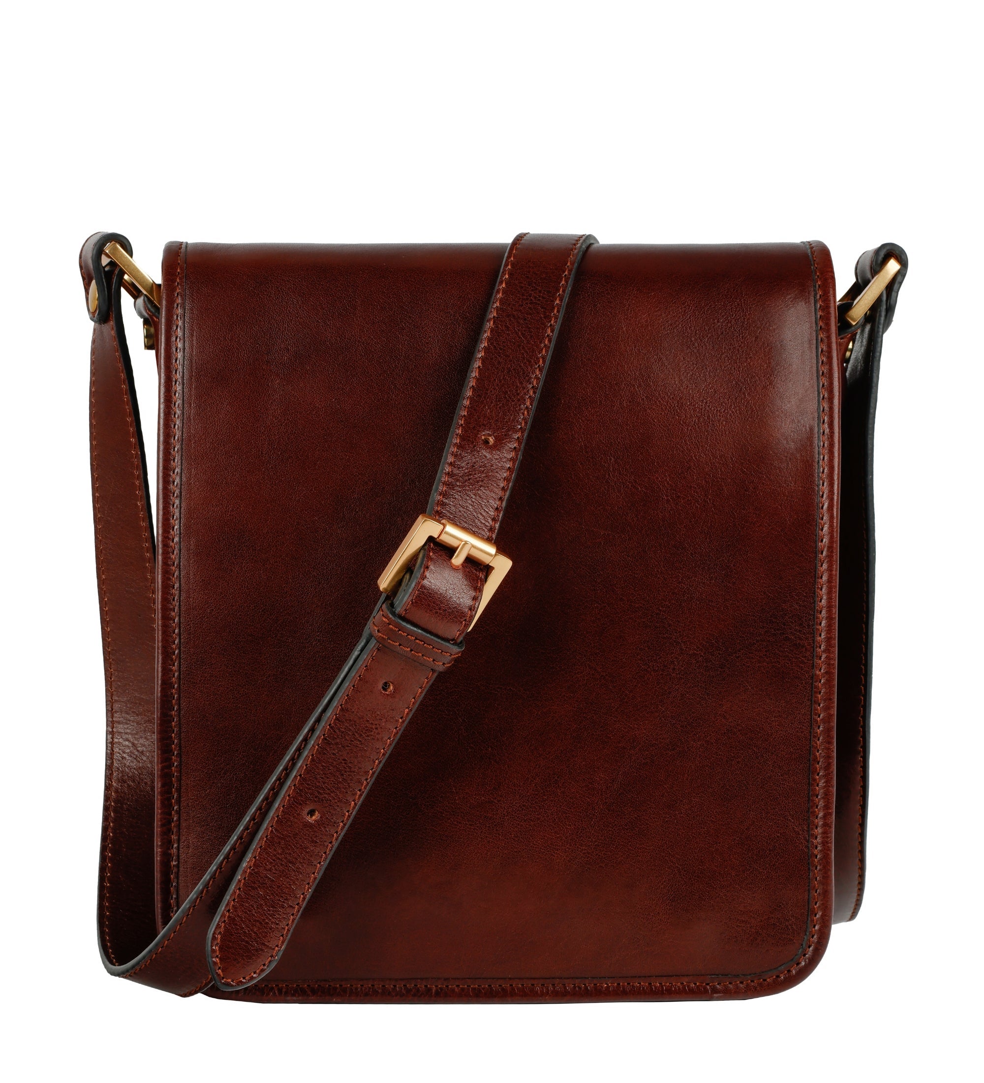 Borsa messenger piccola in pelle - On The Road