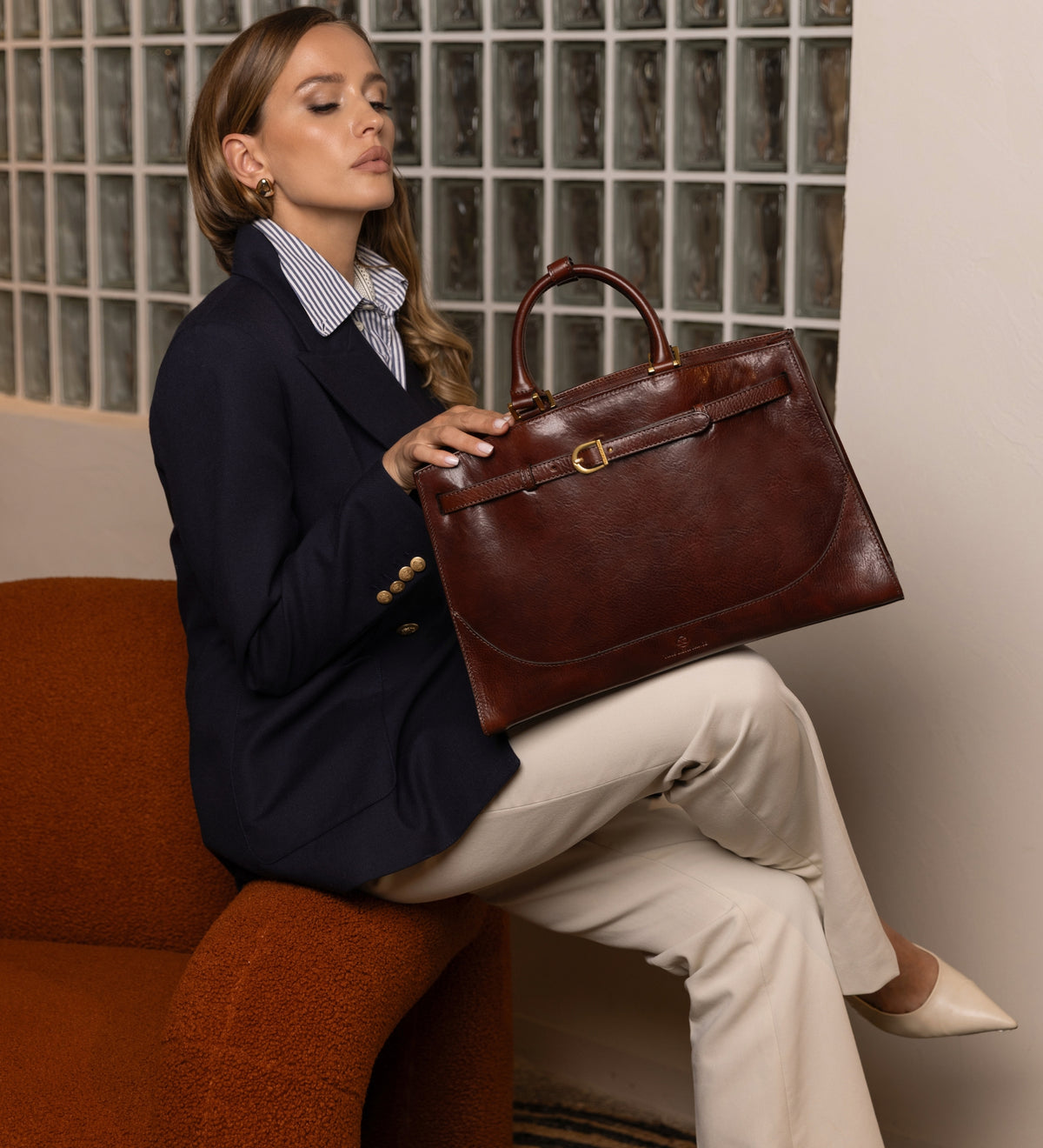 Borsa in pelle da donna a mano - Shirley
