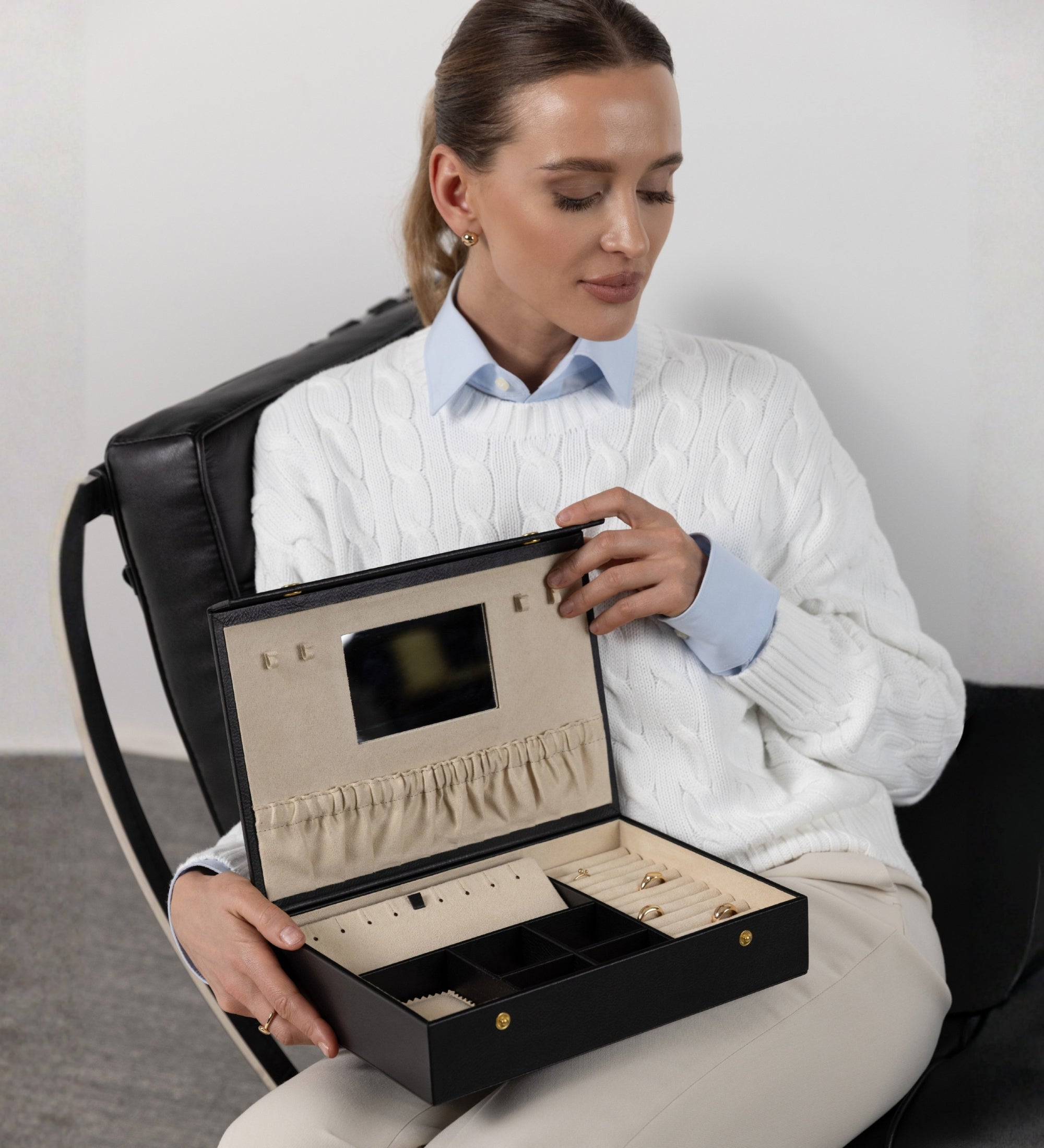 Cofanetto in pelle donna per gioielli e accessori - The Line of Beauty