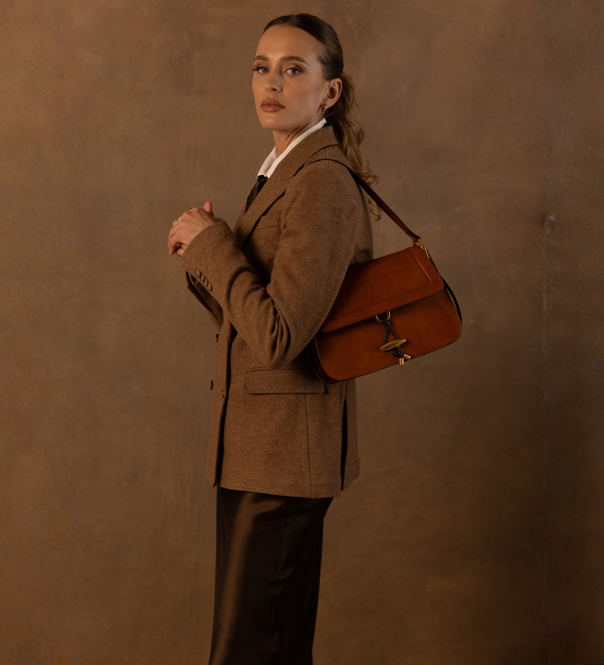 Borsa con patta in pelle da donna - Possession