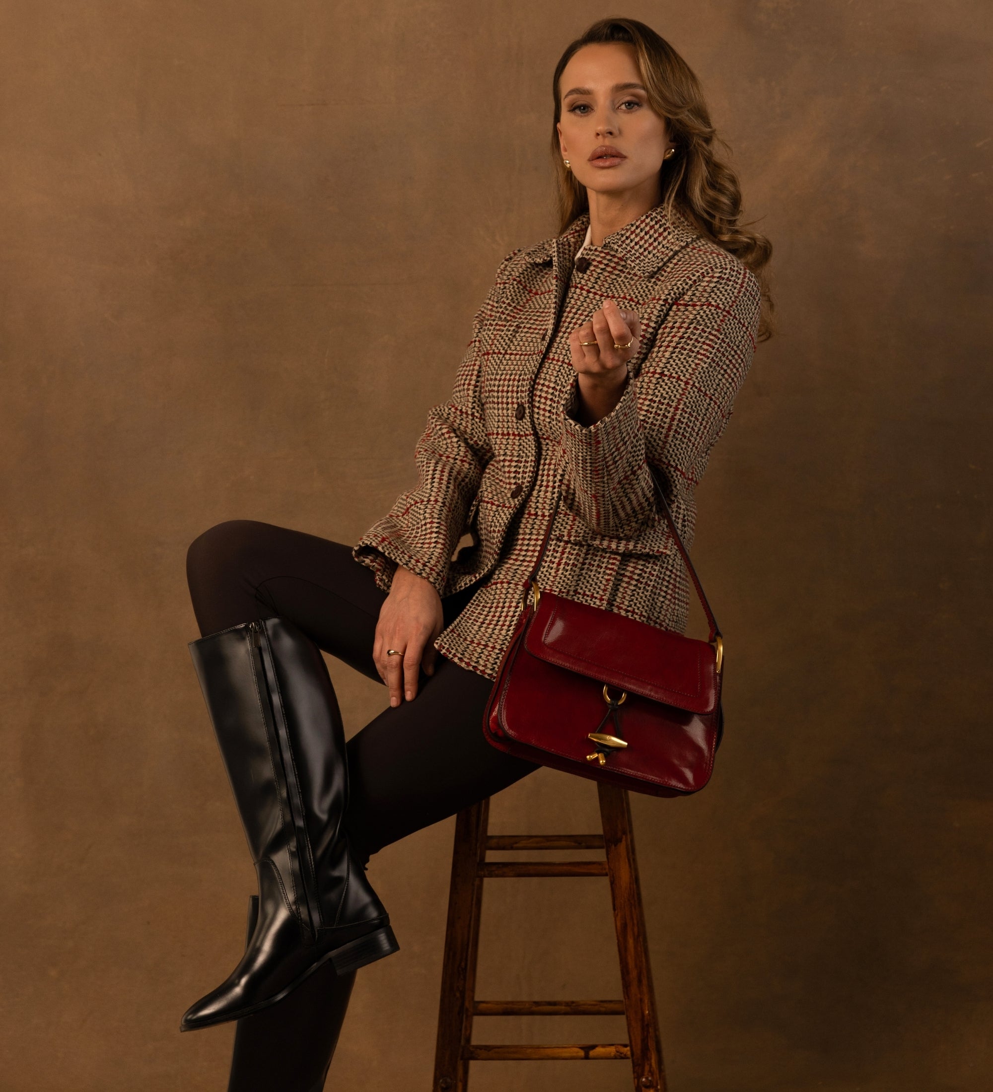 Borsa con patta in pelle da donna - Possession