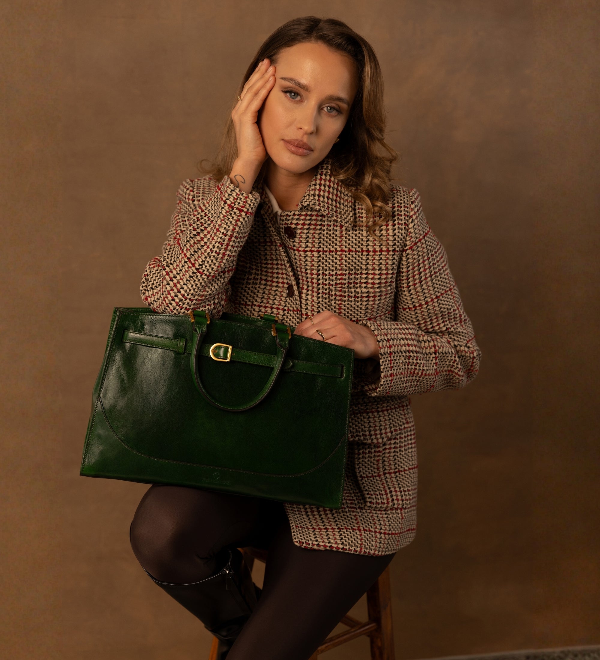 Borsa in pelle da donna a mano - Shirley