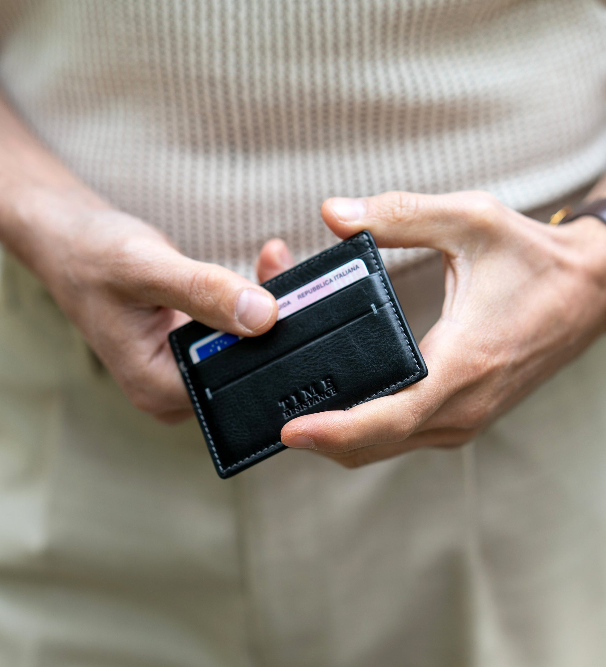 Portacarte in pelle - Fireflies