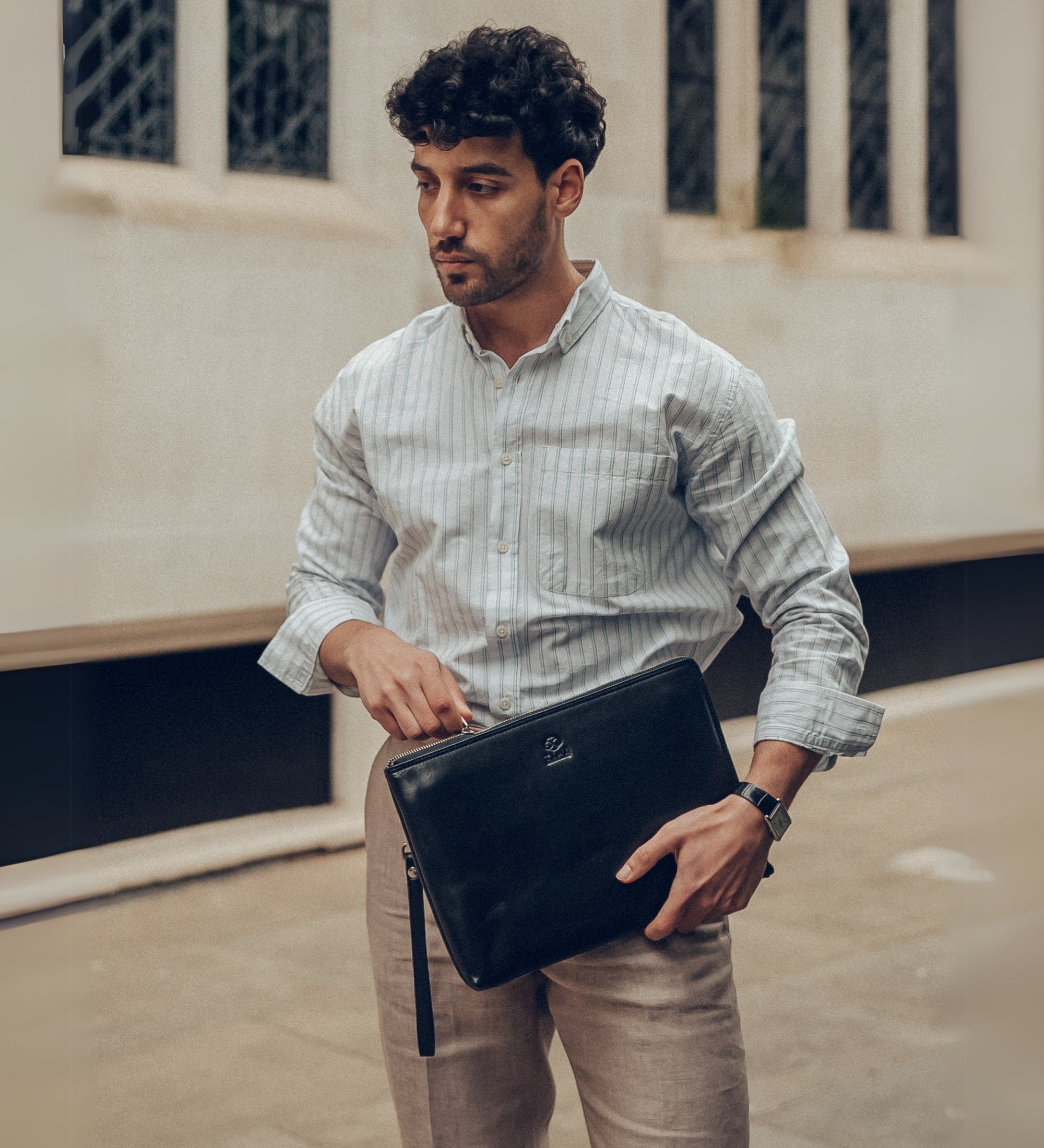 Maxi pochette in pelle uomo - The Brothers Karamazov