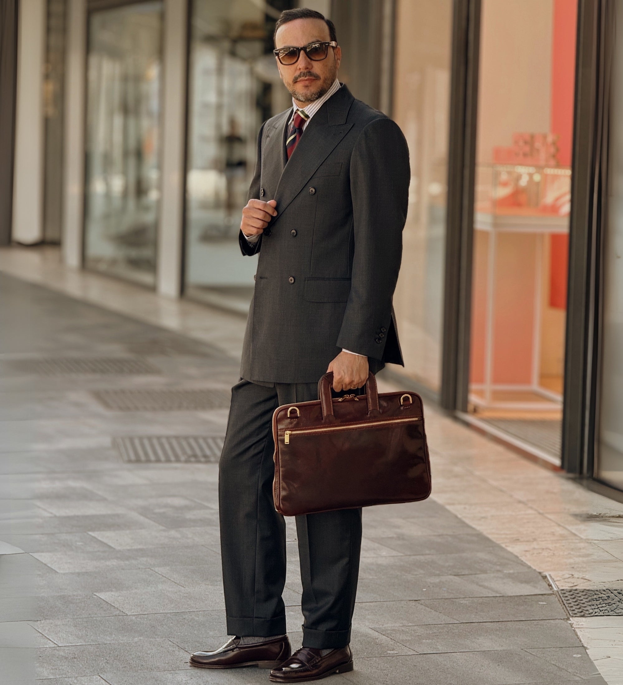 Cartella porta PC in pelle - Brave New World