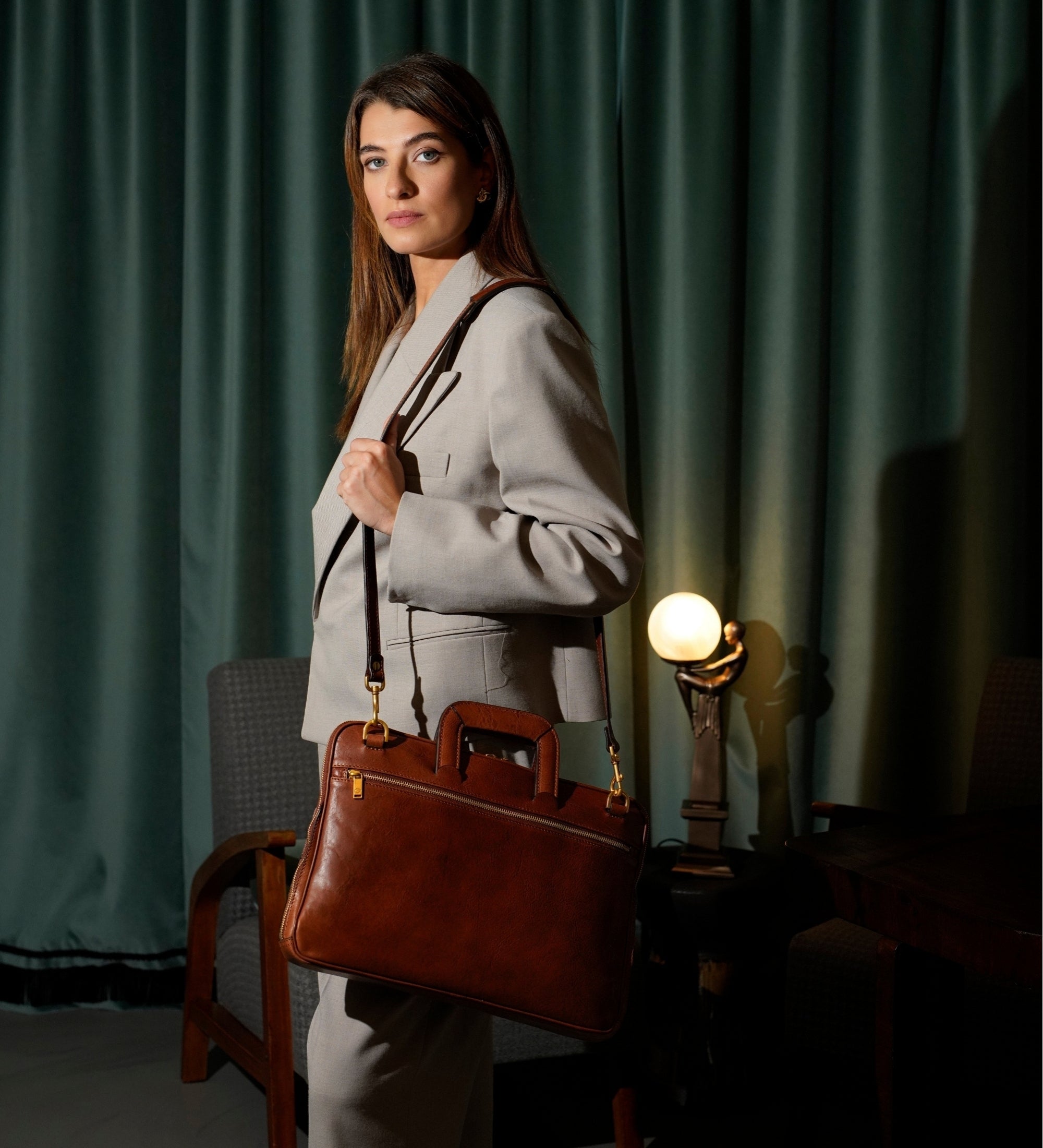 Cartella in pelle per PC donna - Brave New World