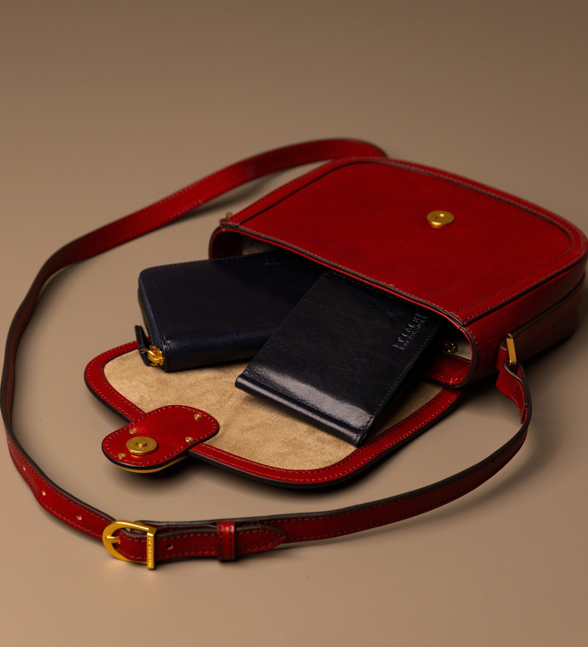 Borsa a tracolla in pelle modello saddle donna - Villette