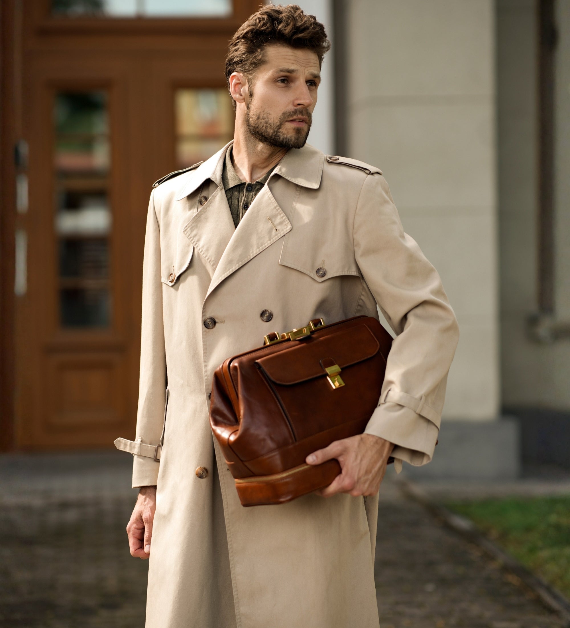 Borsa da medico grande in pelle Italiana - The Master and Margarita
