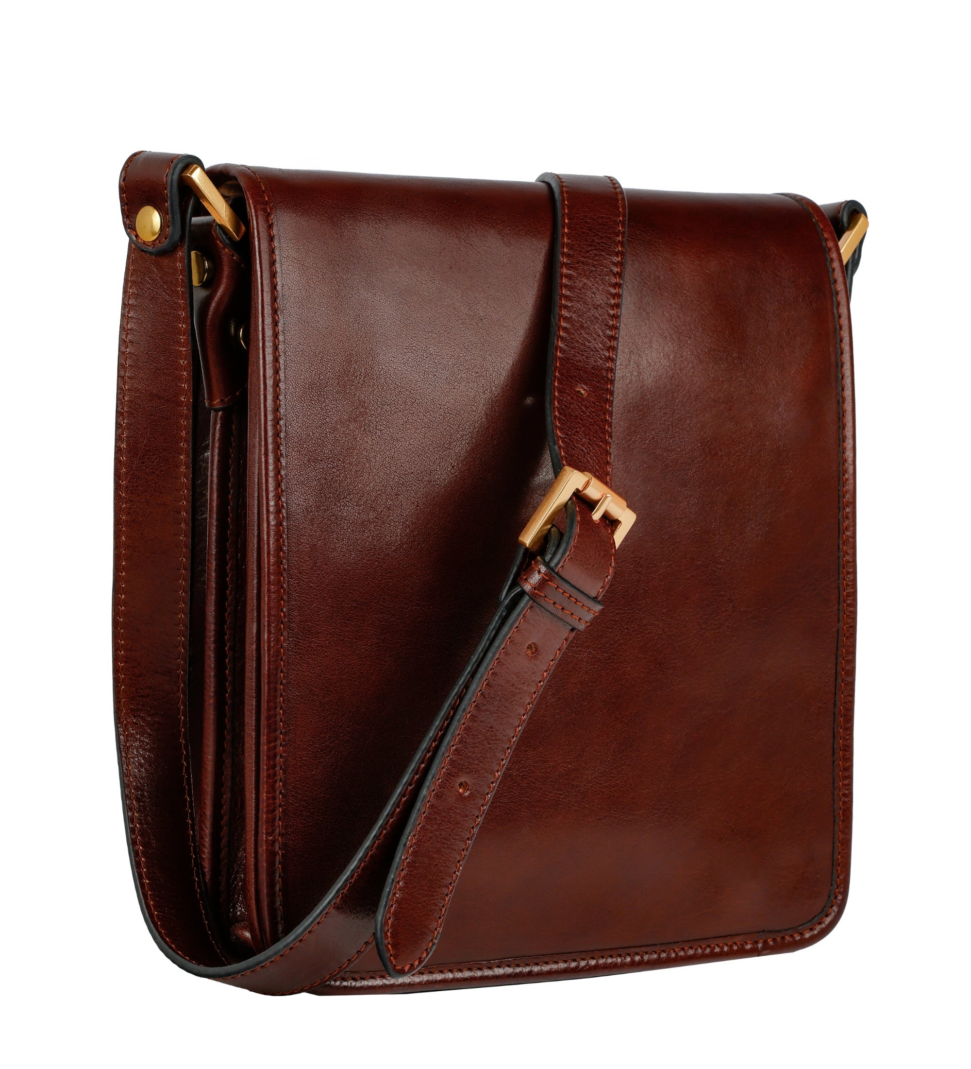 Borsa messenger piccola in pelle - On The Road