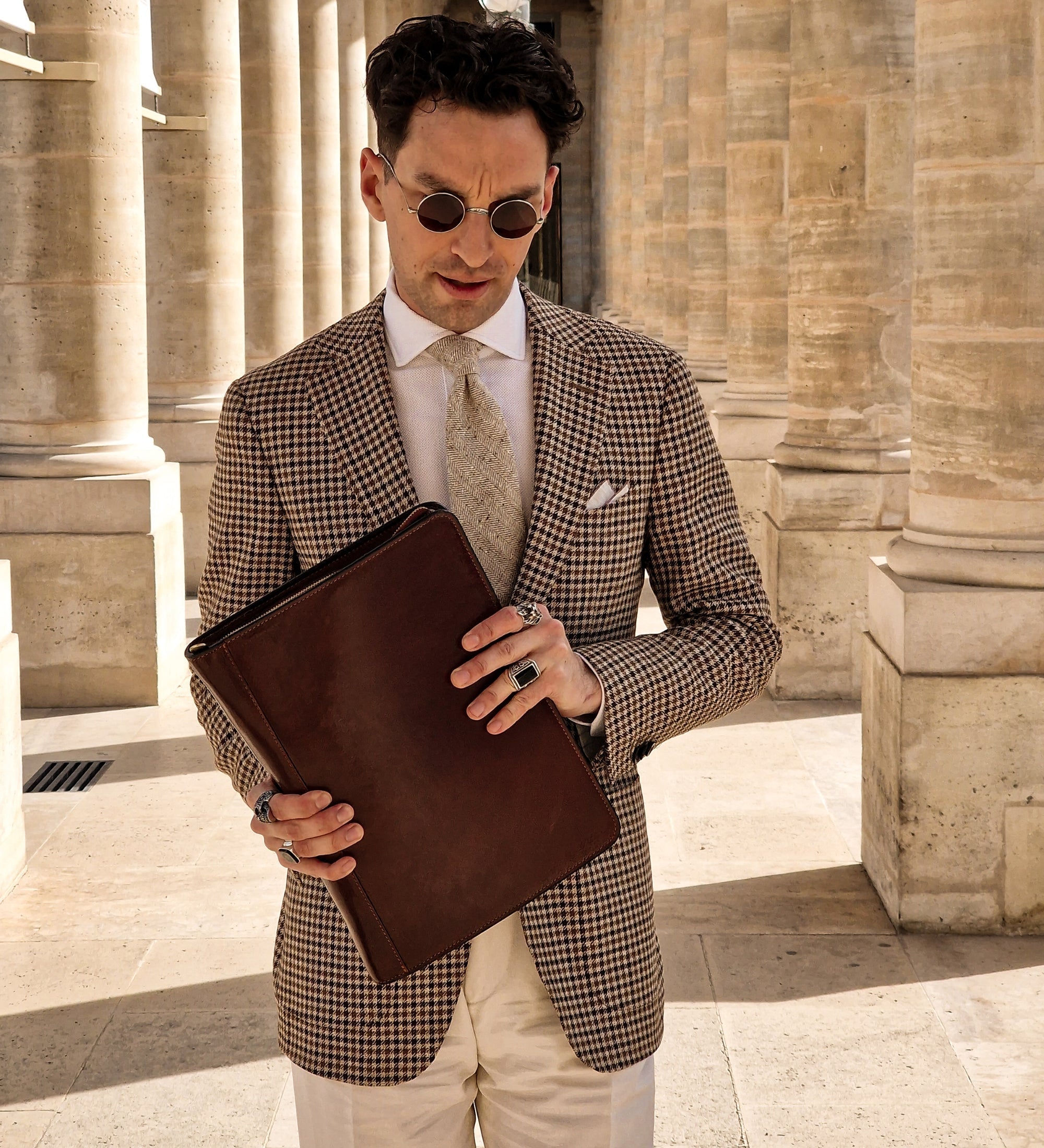 Portadocumenti organizer A4 in pelle - Candide