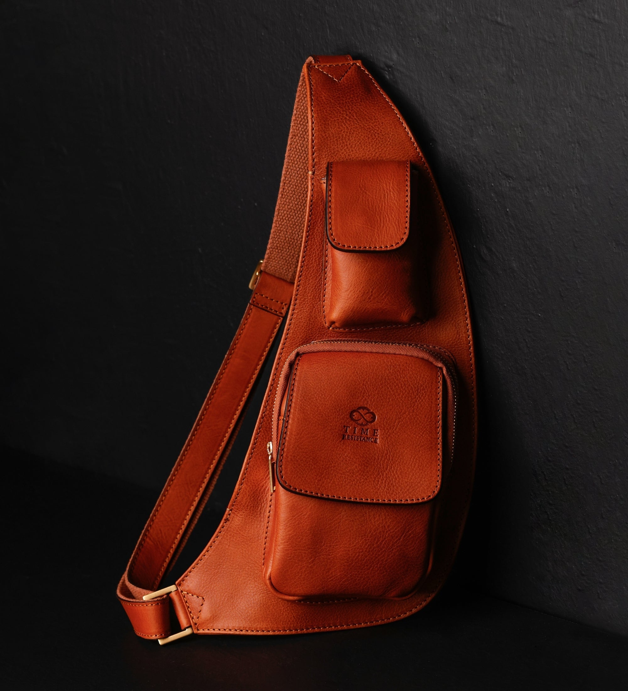 Borsa monospalla a tracolla in pelle - The Monk