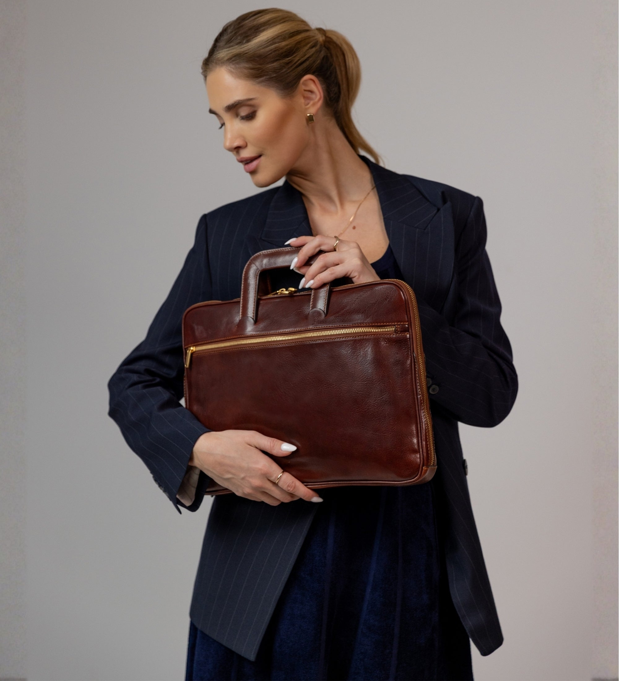 Cartella in pelle per PC donna - Brave New World