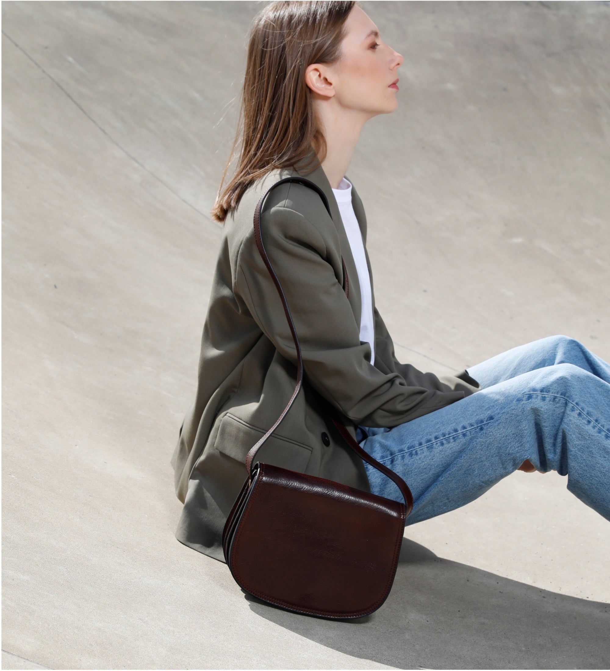 Borsa a tracolla in pelle modello saddle donna - Moonfleet