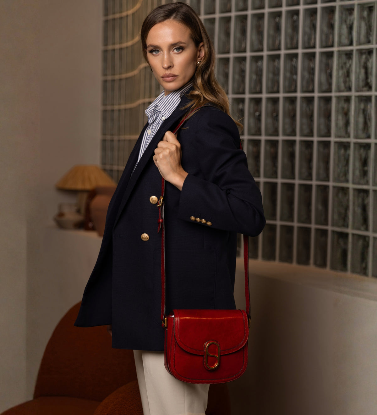 Borsa a tracolla in pelle modello saddle donna - Villette