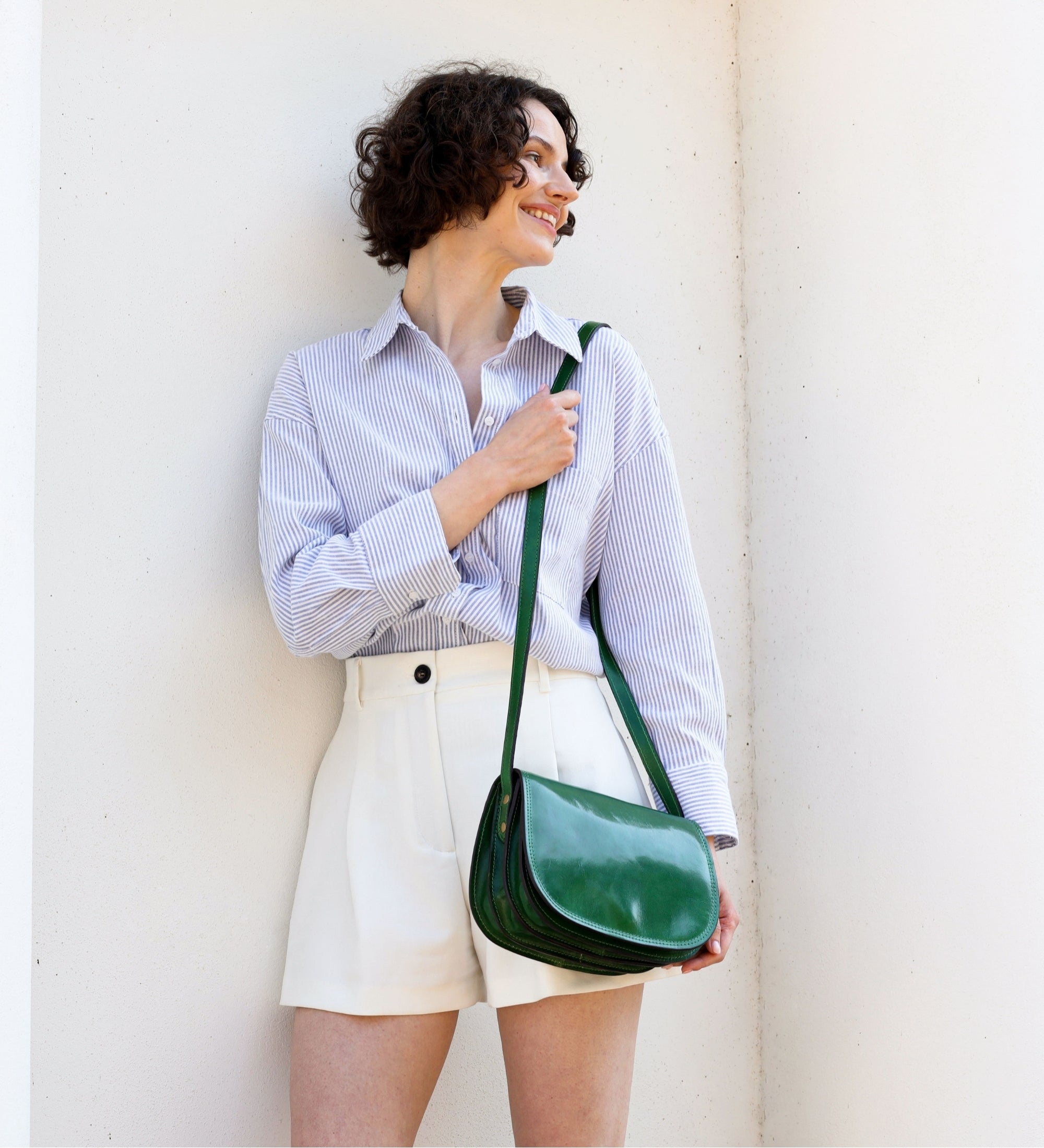 Borsa a tracolla in pelle modello saddle donna - Moonfleet