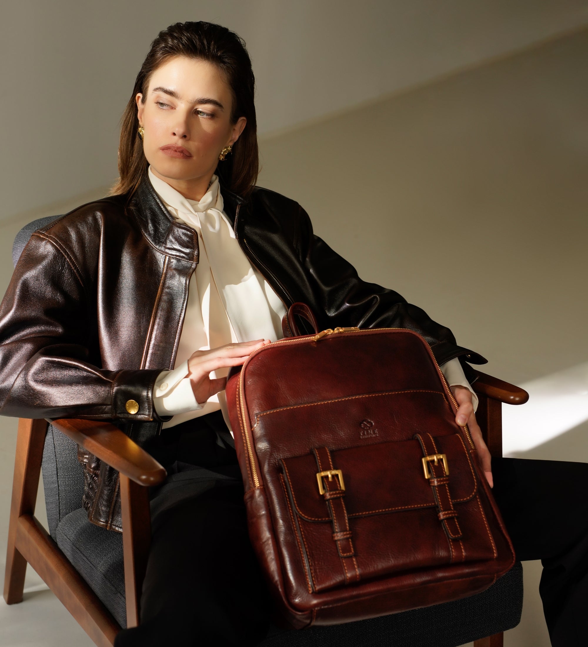 Zaino borsa da viaggio in pelle donna - The Divine Comedy