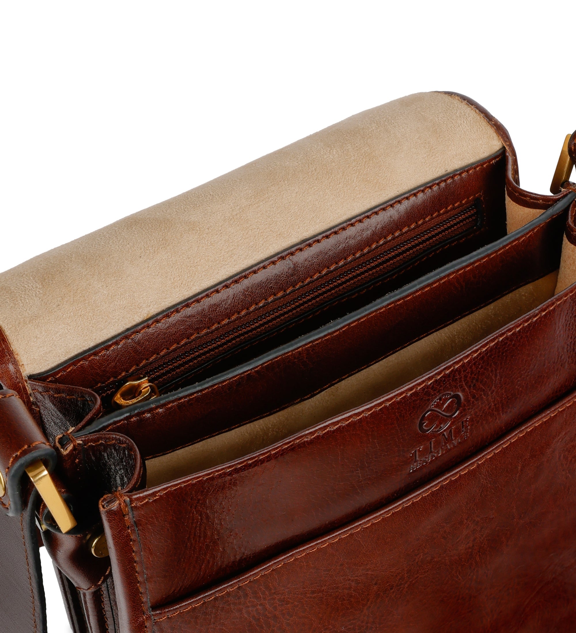 Borsa messenger piccola in pelle - On The Road