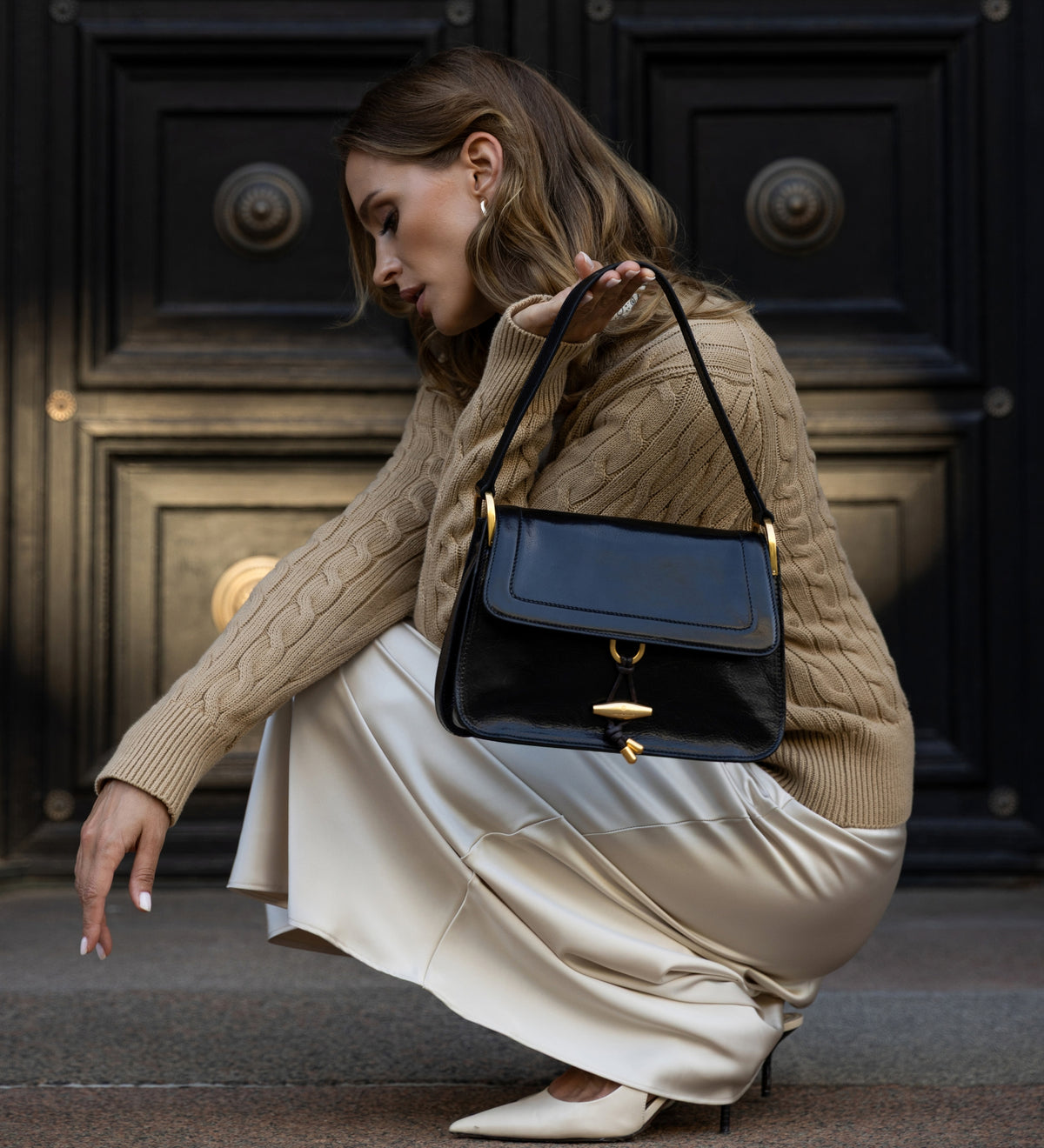 Borsa con patta in pelle da donna - Possession