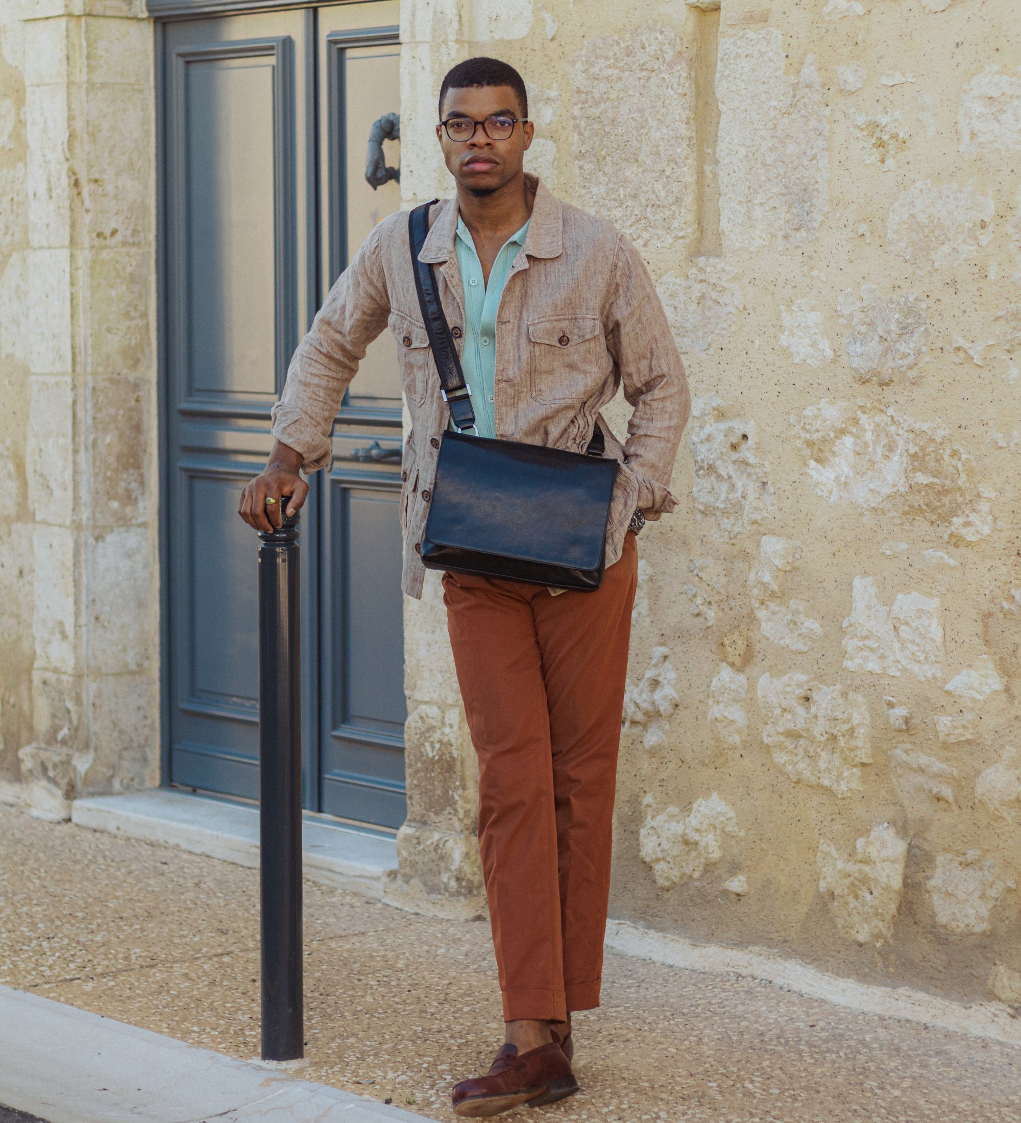 Borsa messenger in pelle - A Room with a View