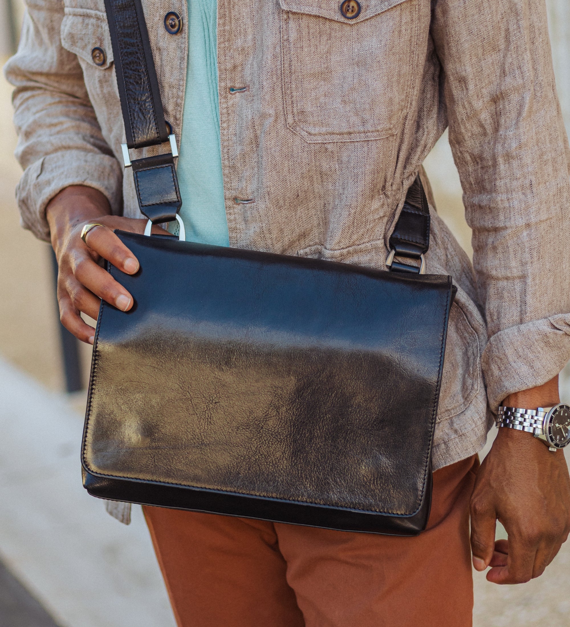 Borsa messenger in pelle - A Room with a View
