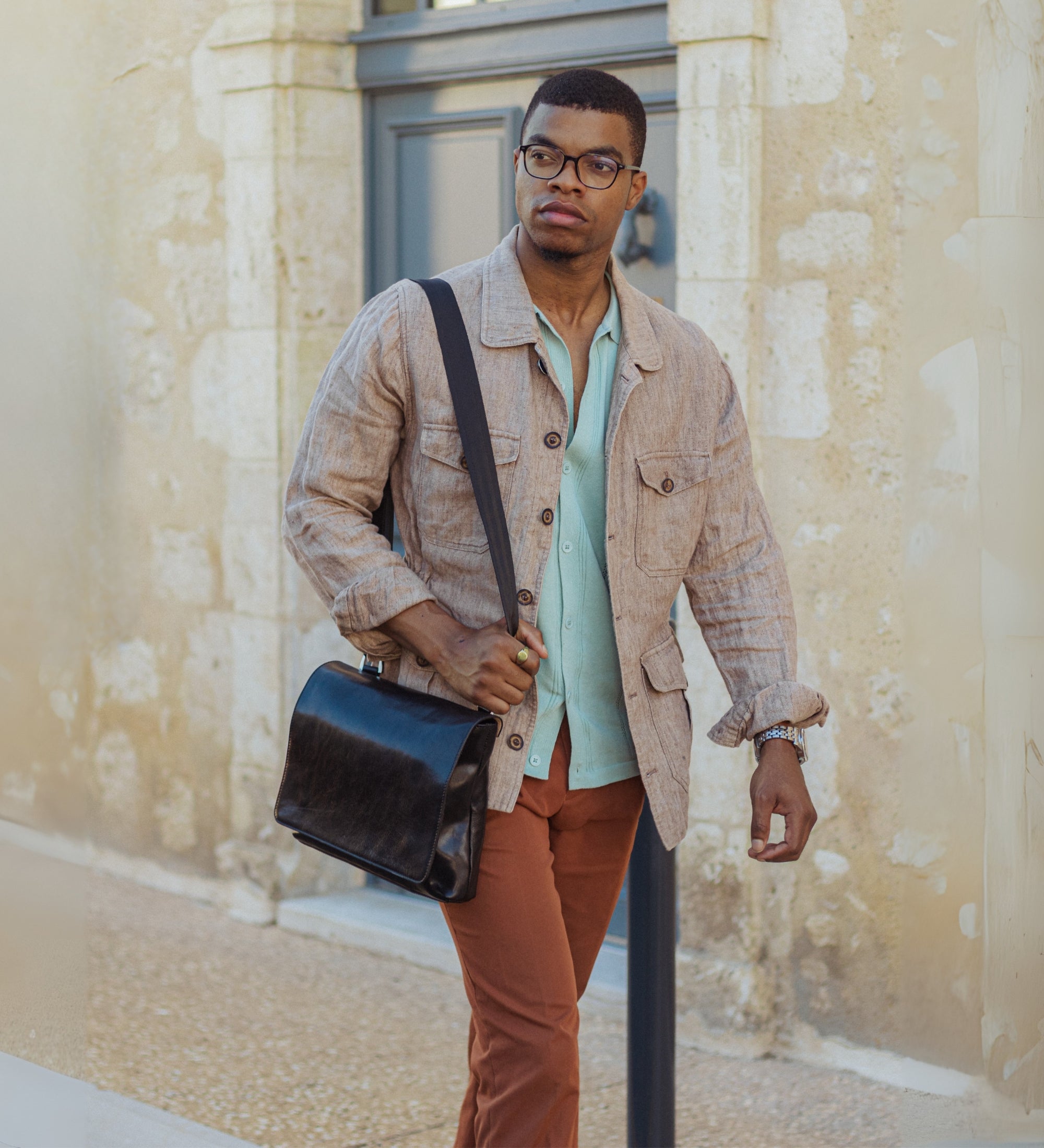 Borsa messenger in pelle - A Room with a View