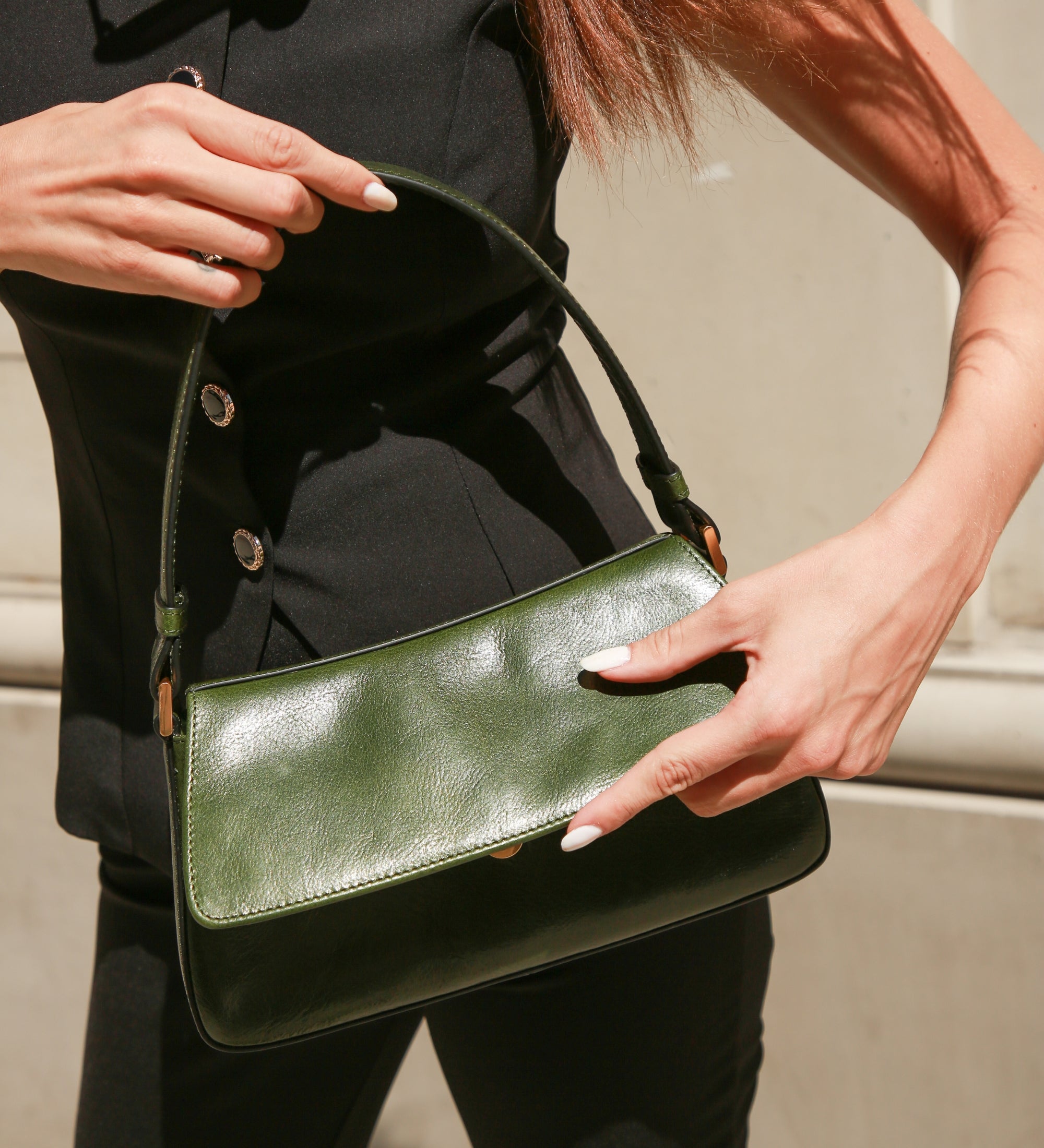 Borsa baguette in pelle donna - Bright Lights, Big City