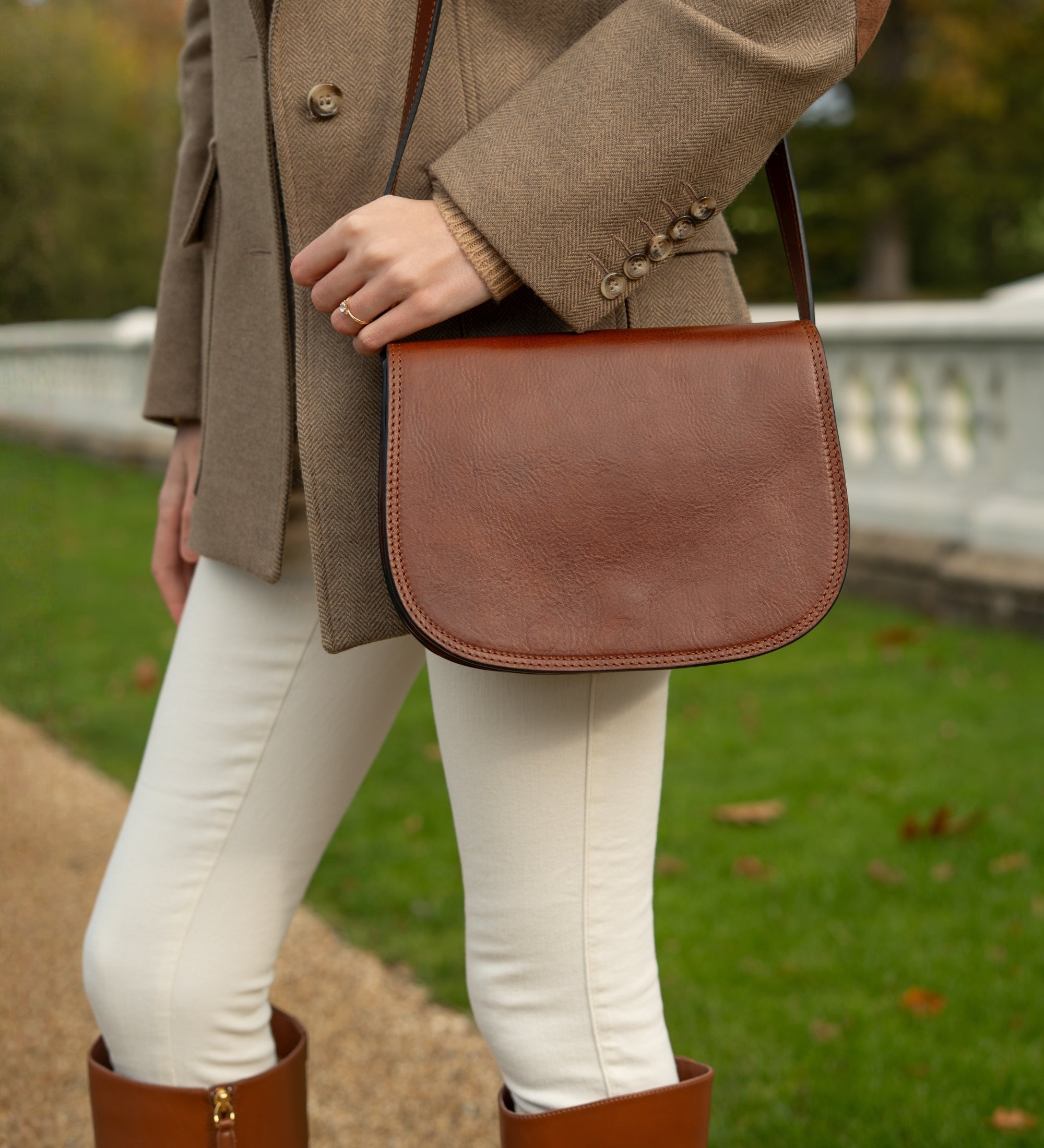 Borsa a tracolla in pelle modello saddle donna - Moonfleet