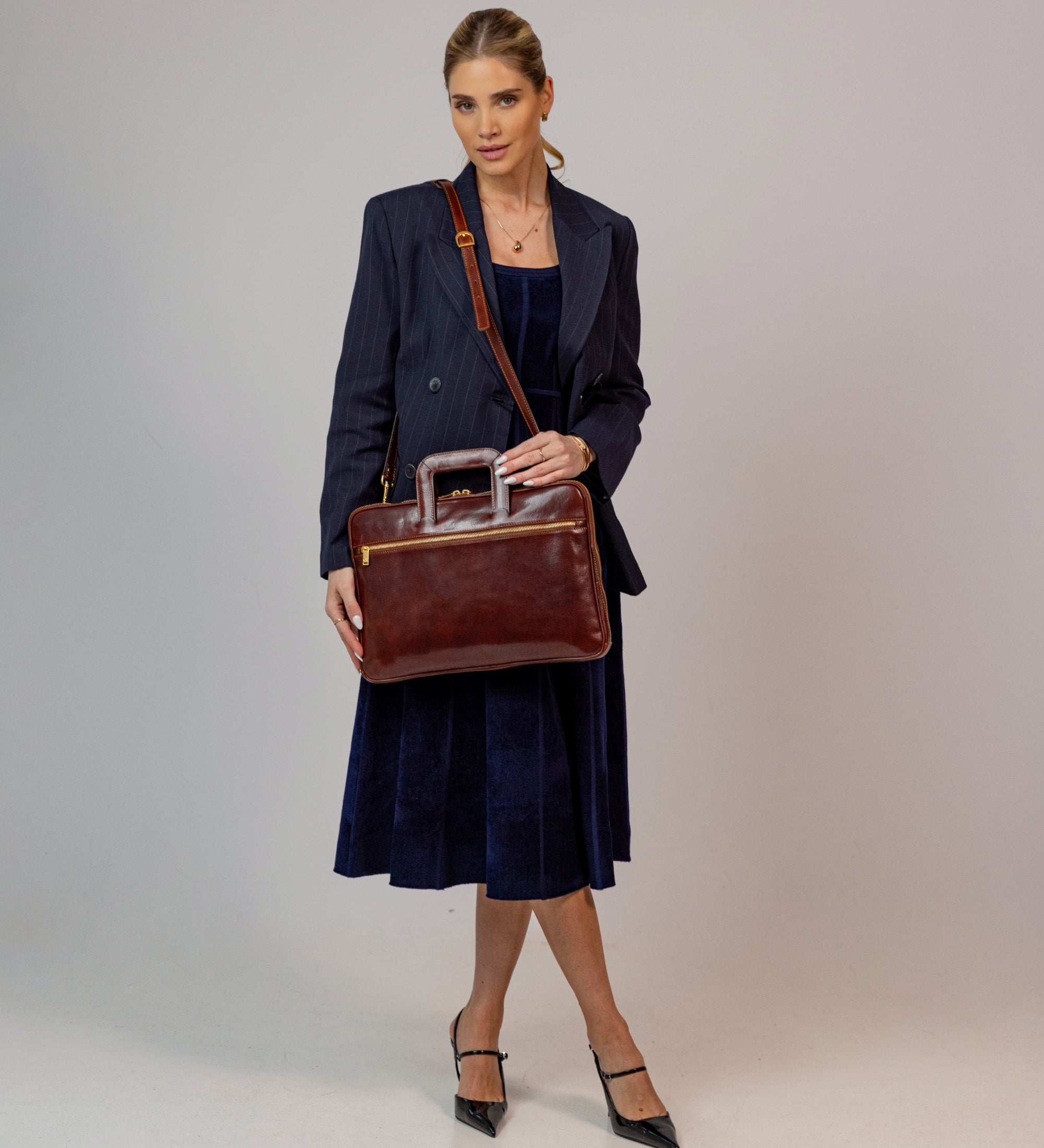 Cartella in pelle per PC donna - Brave New World